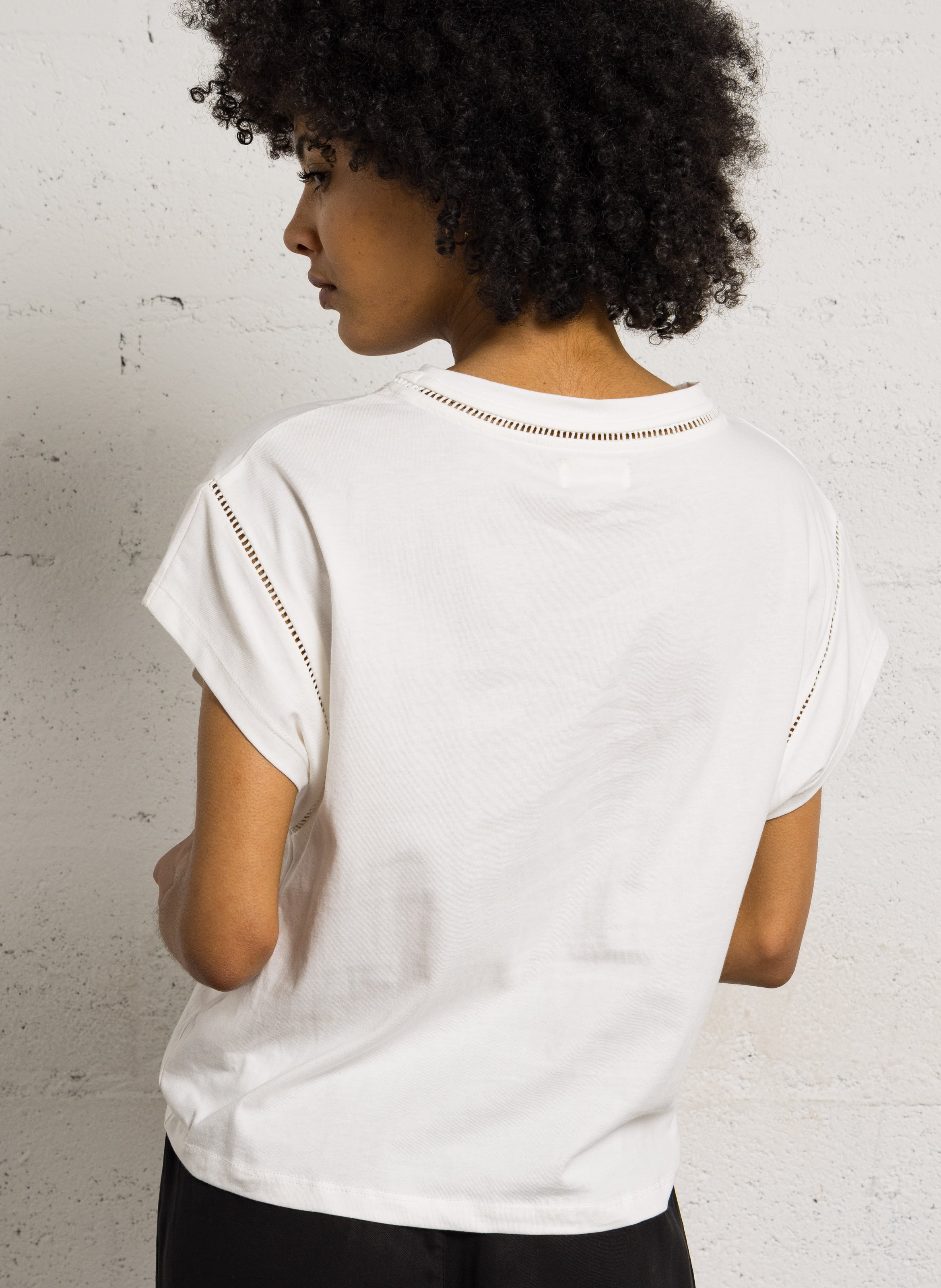 Top satiné col tunisien MAISON 123 Vert