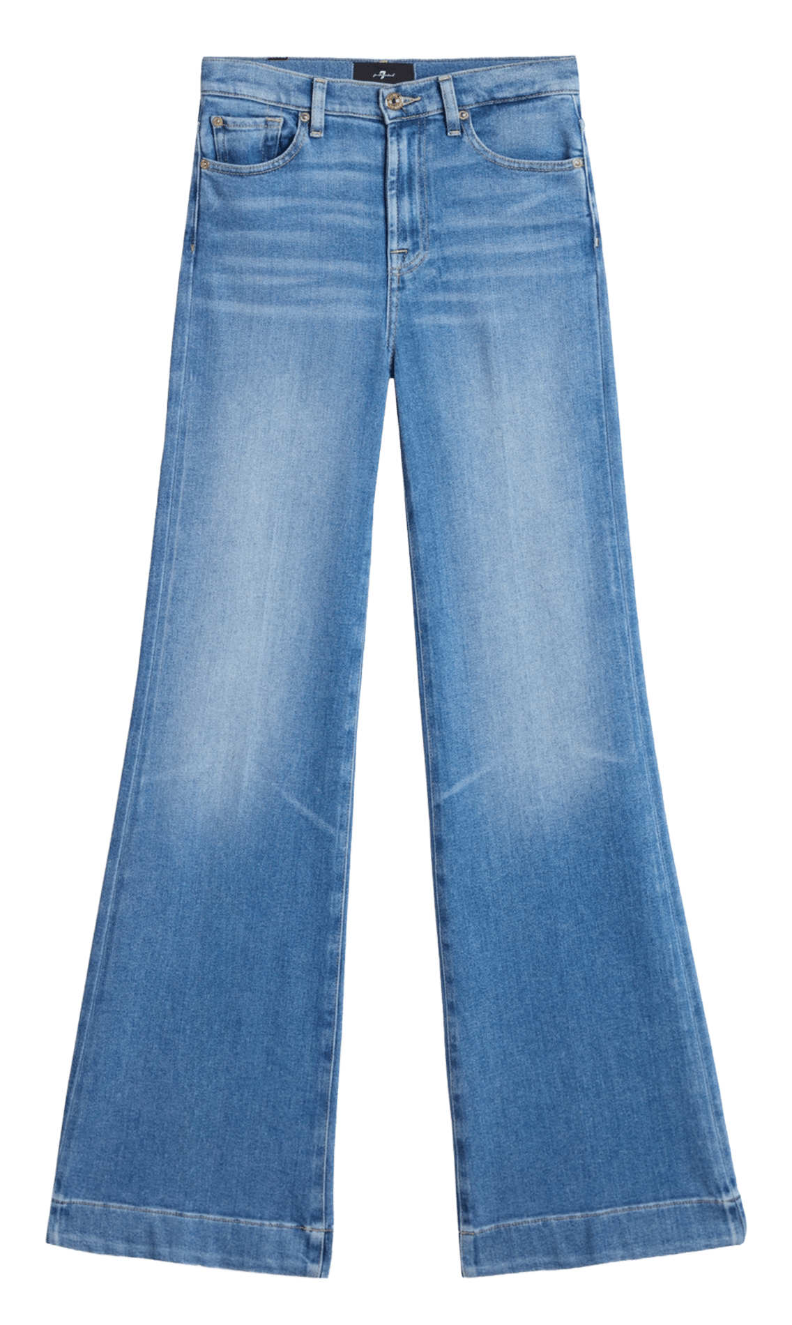 Cotton-blend bootcut jeans 7 FOR ALL MANKIND Blue
