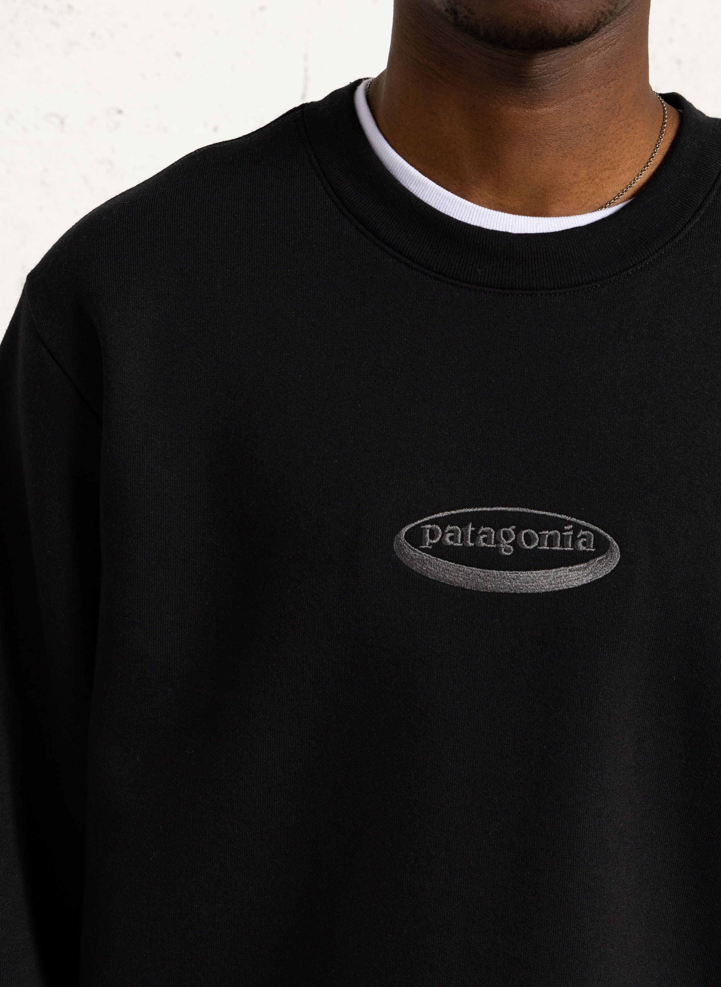 Sudadera oversize cuello redondo PATAGONIA Negro