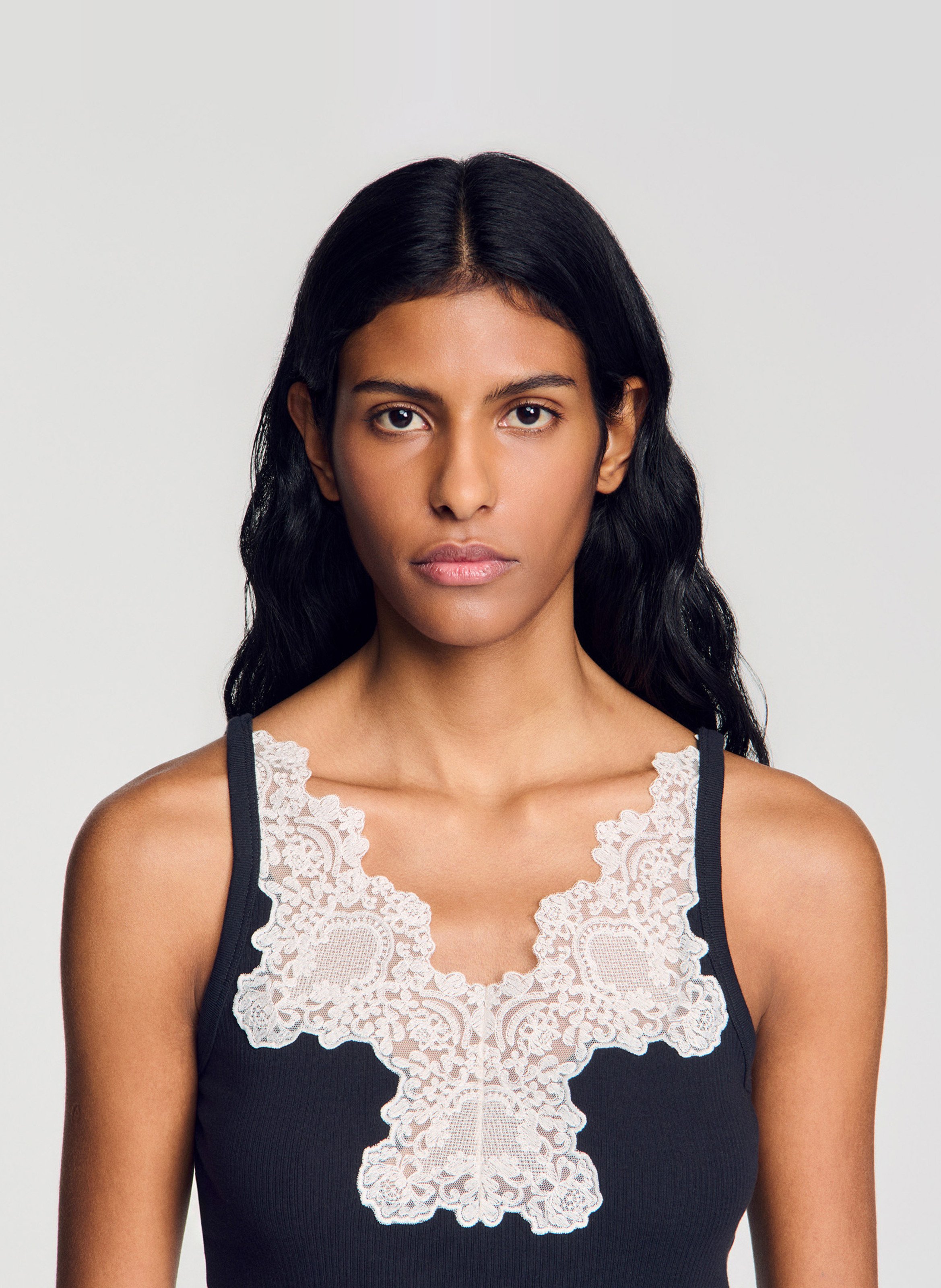 Top sans manches  SANDRO Noir