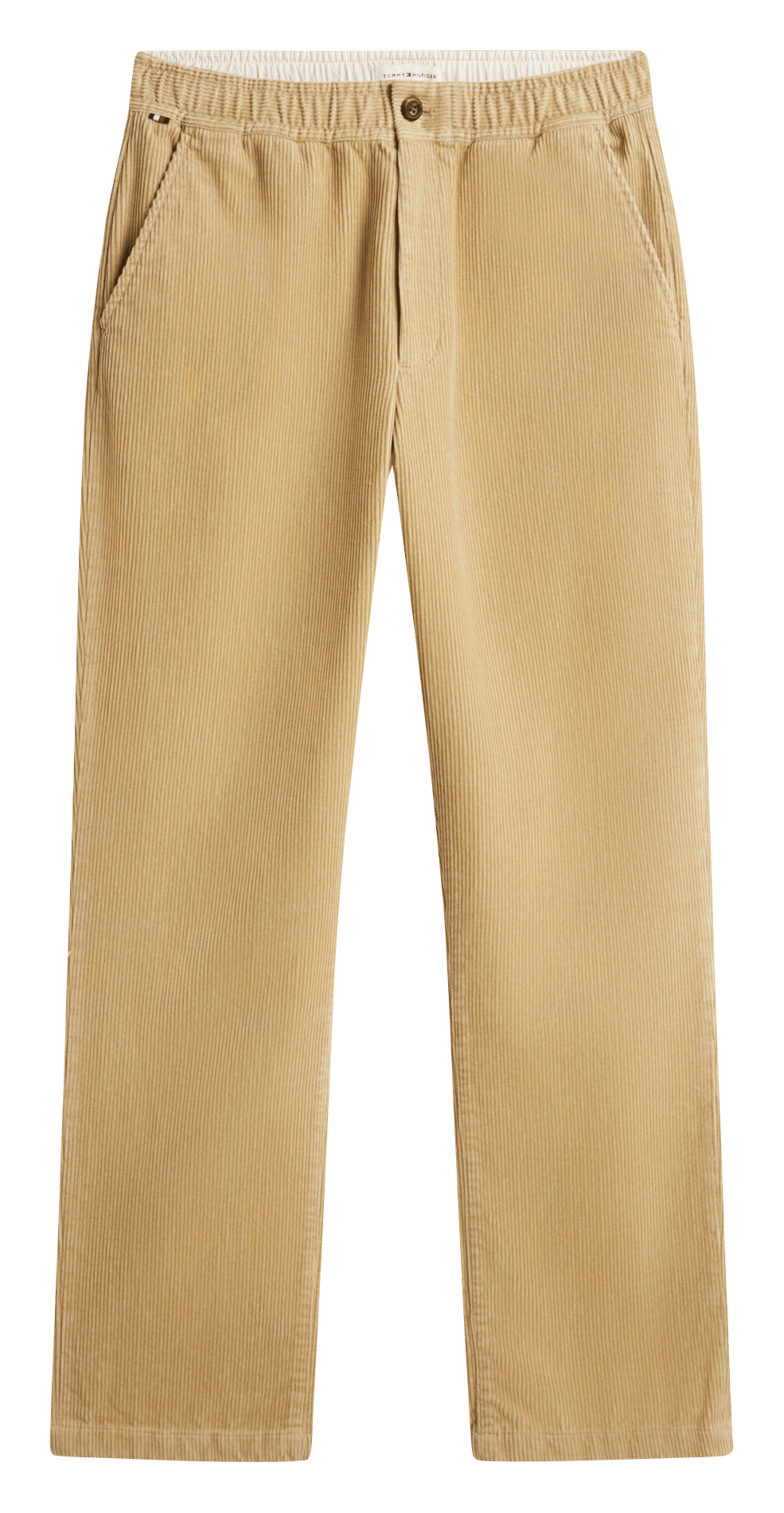 Pantalon droit taille haute en velours côtelé TOMMY HILFIGER