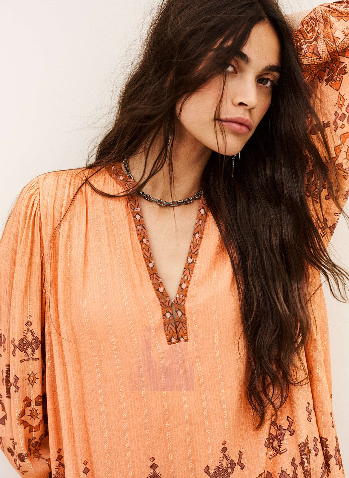 Robe courte imprimée BA&SH Orange