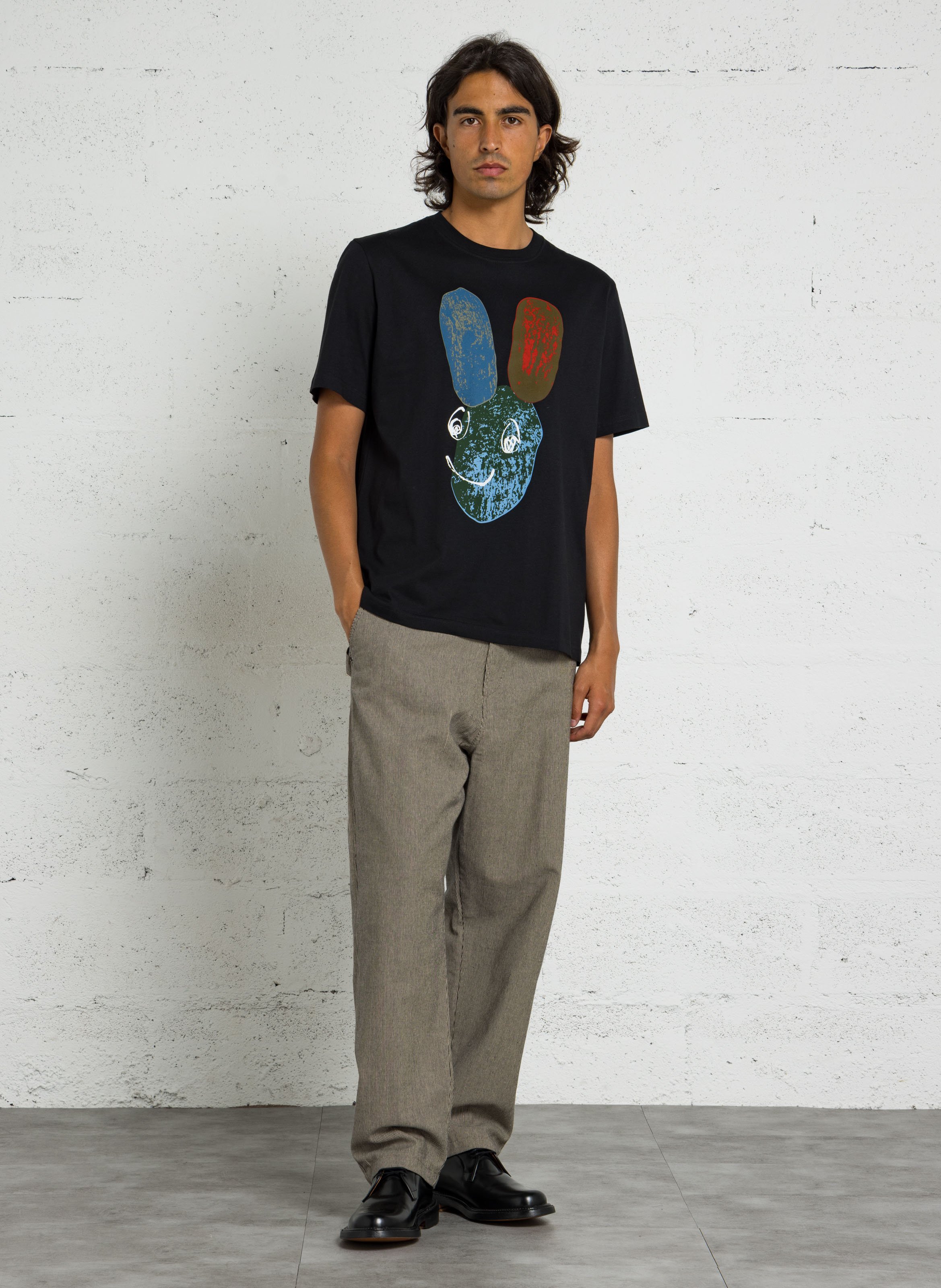 Screen-printed cotton T-shirt PAUL SMITH Black