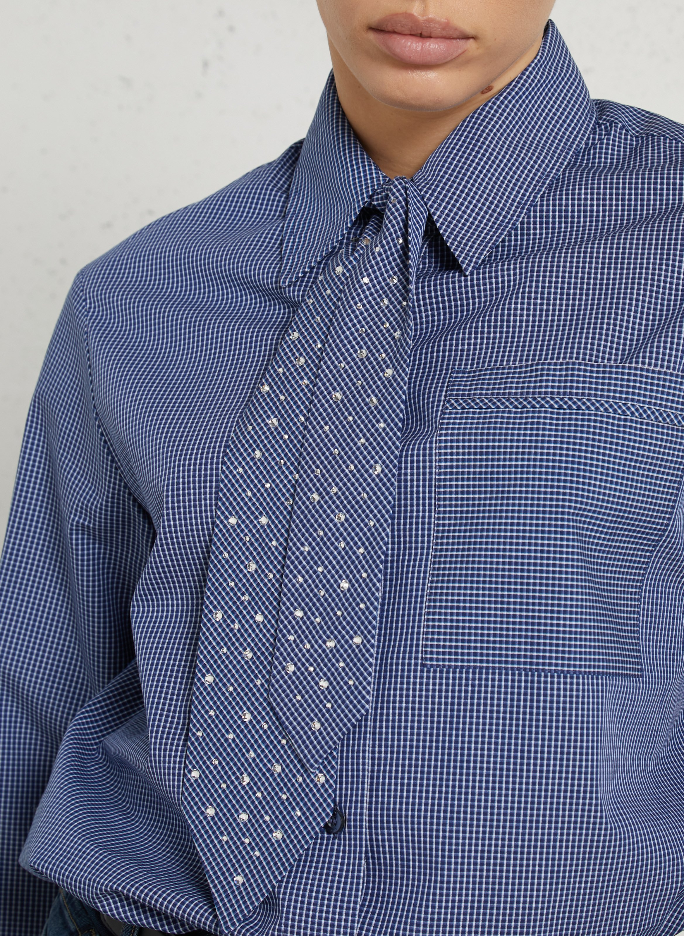 Katoenen blouse met klassieke kraag LIU JO Zwart