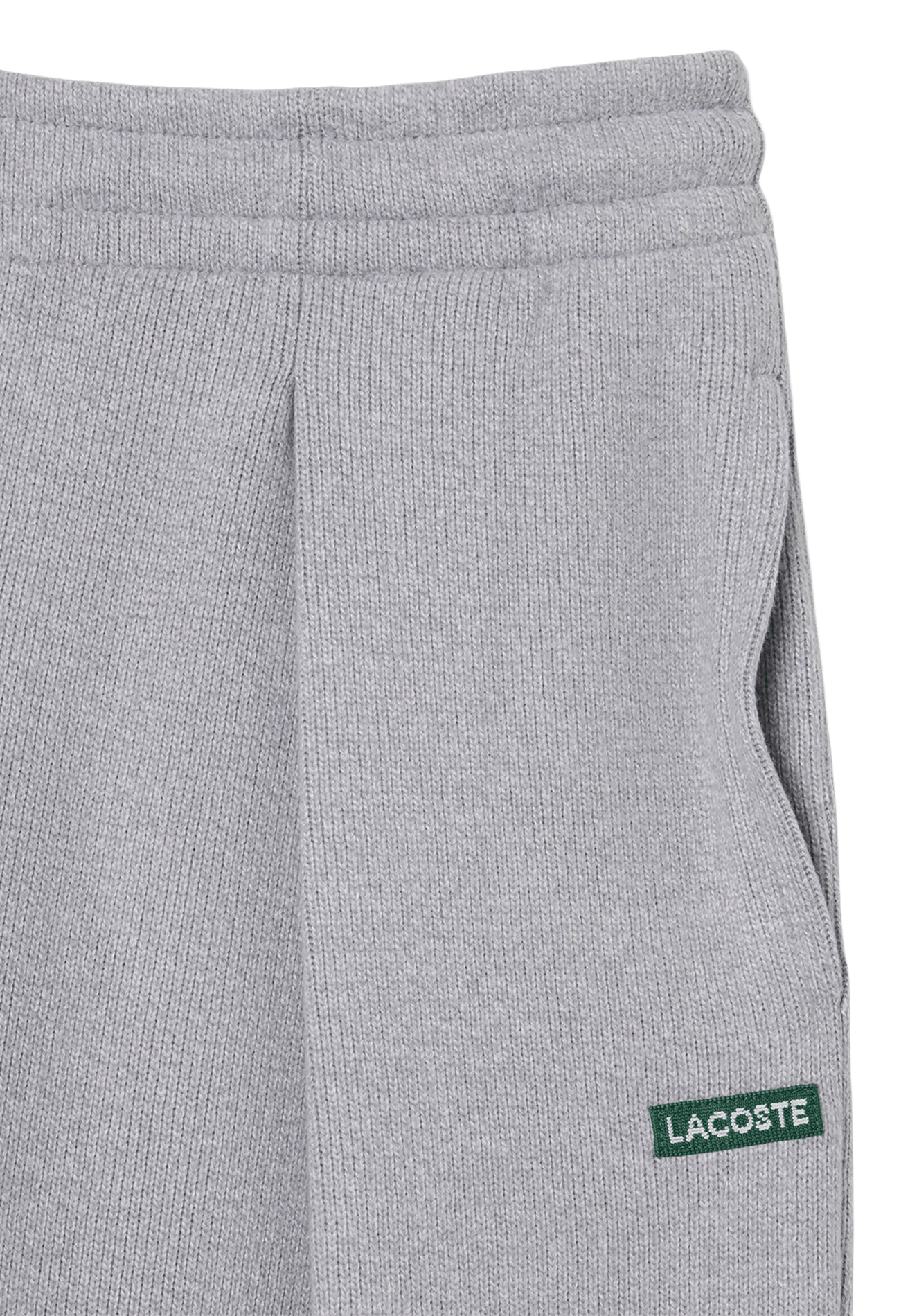 Jogging droit en coton mélangé LACOSTE Gris