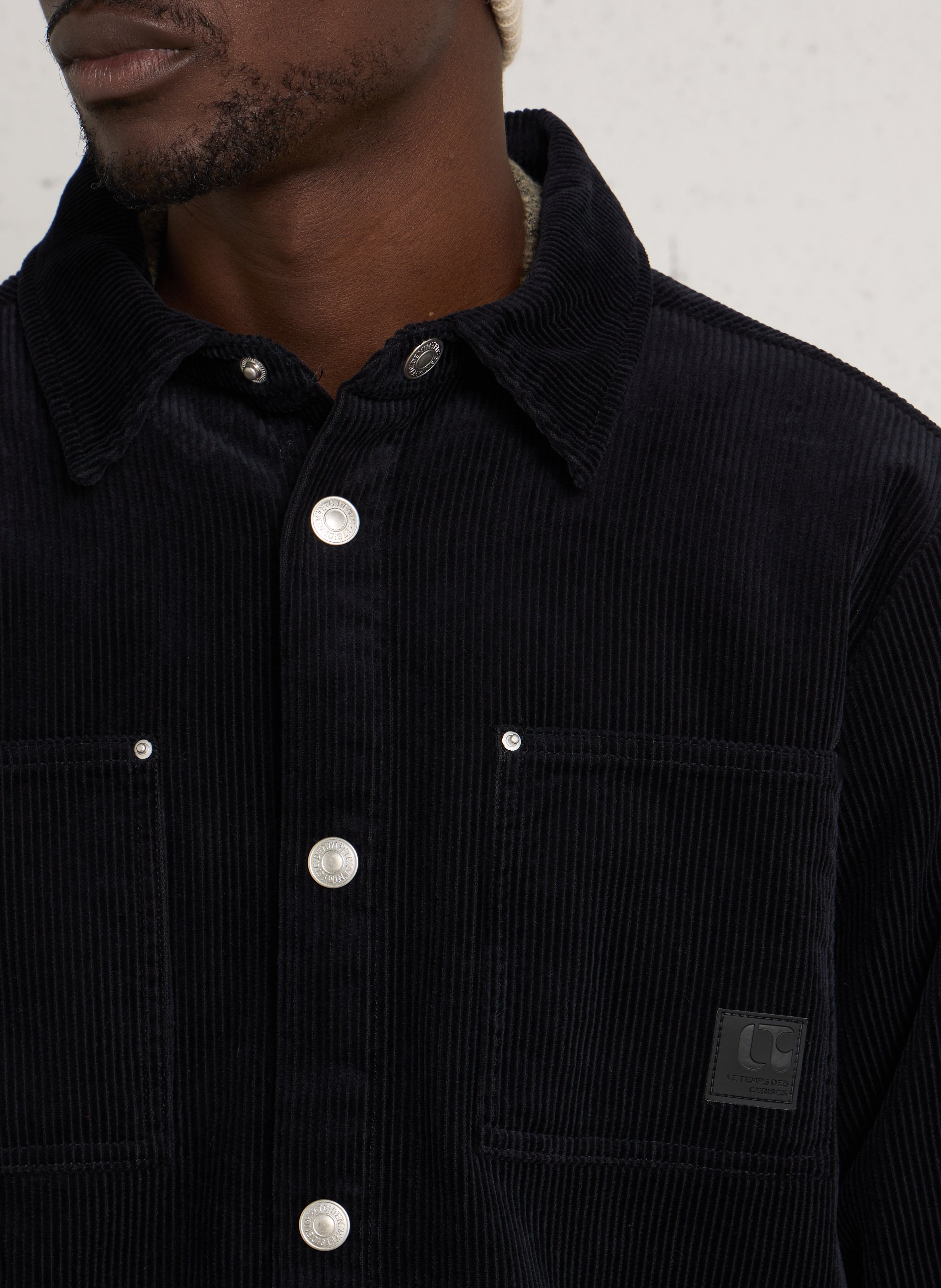 Straight corduroy shirt LE TEMPS DES CERISES Blue