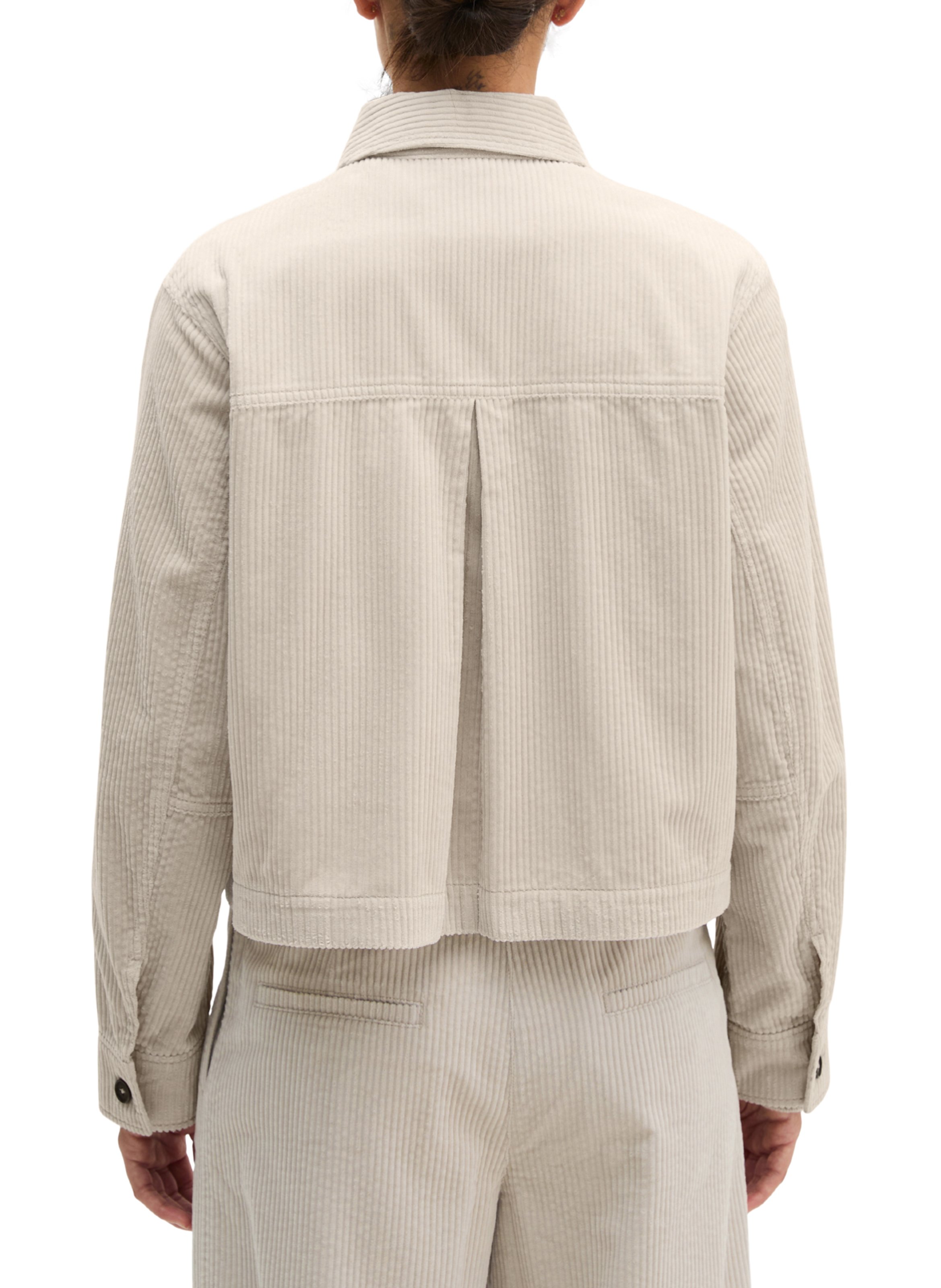 Veste droite côtelée en coton MARC O'POLO Beige