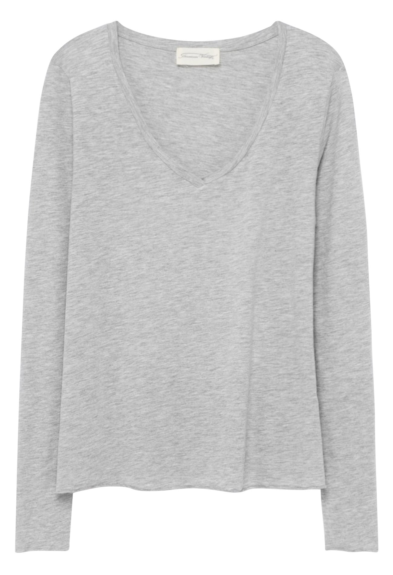 V-neck cotton-blend T-shirt JACKSONVILLE Gris chine