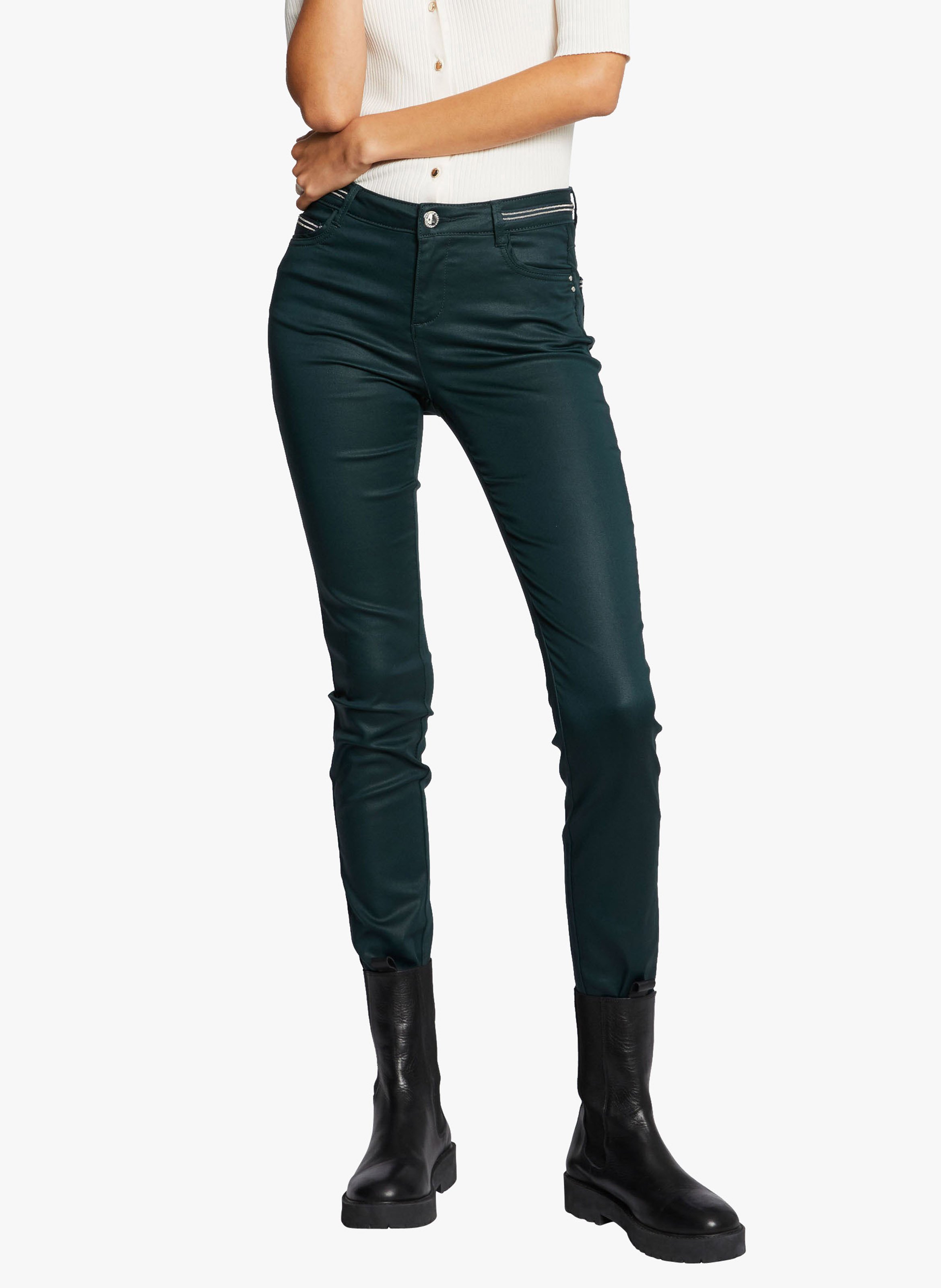 Gecoate, slim-fit broek MORGAN Groen