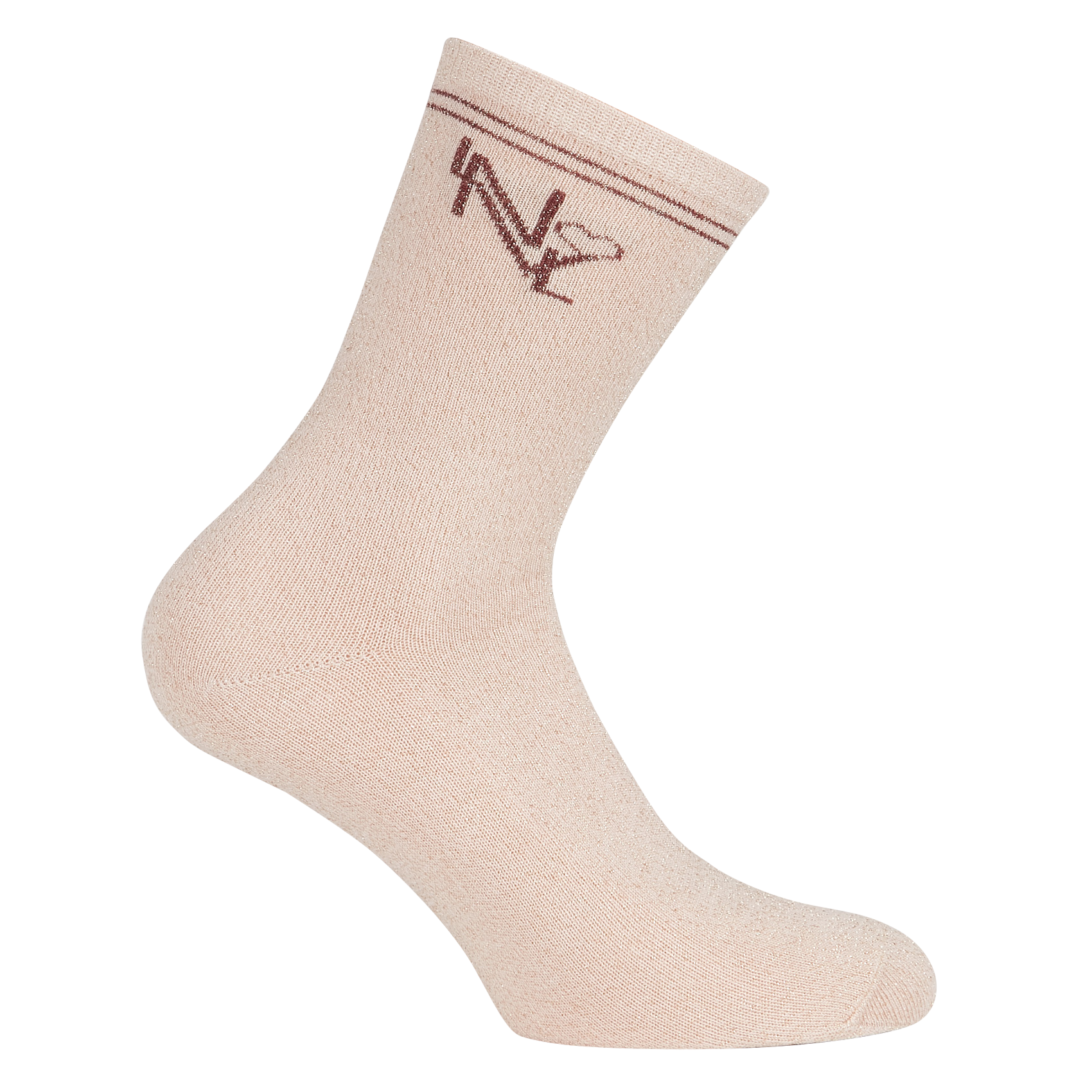Sokken met glittermotief LA NOUVELLE Beige