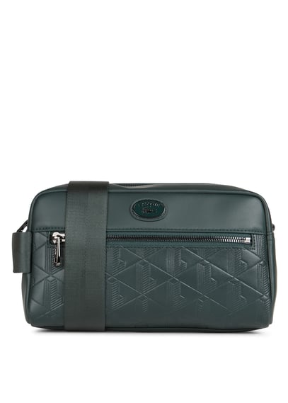 Embossed Monogram Clutch Bag Sinople Lacoste - Men | Place des Tendances
