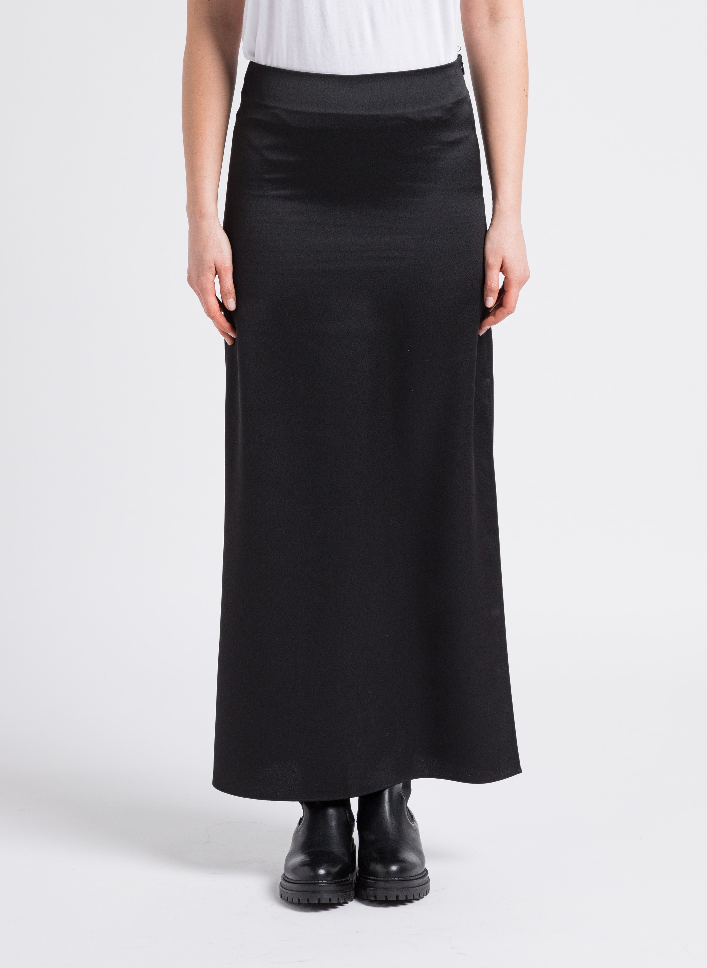 Jupe longue satinée fendue  MAX&amp;Co. Noir