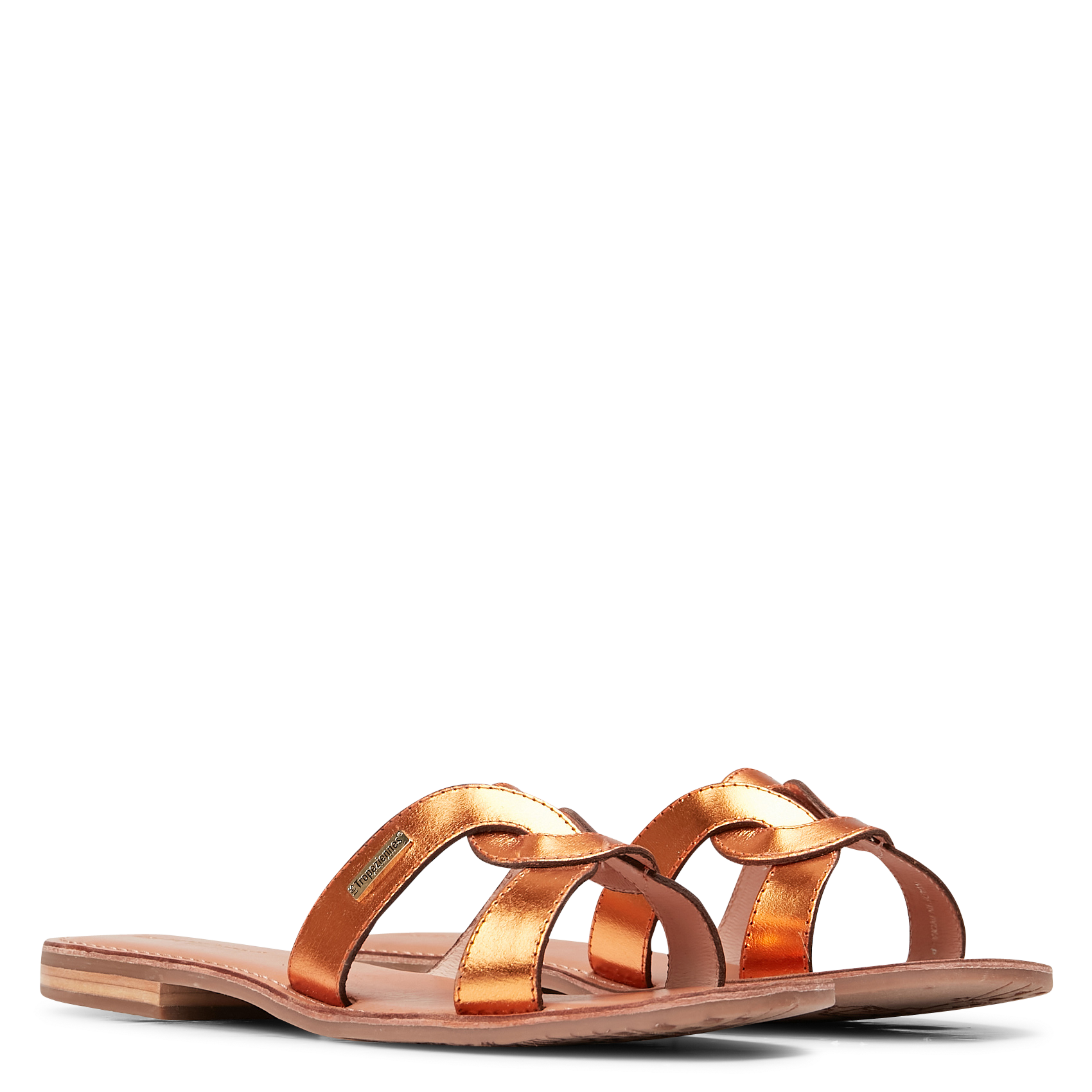 Mules en cuir LES TROPEZIENNES PAR M.BELARBI Orange