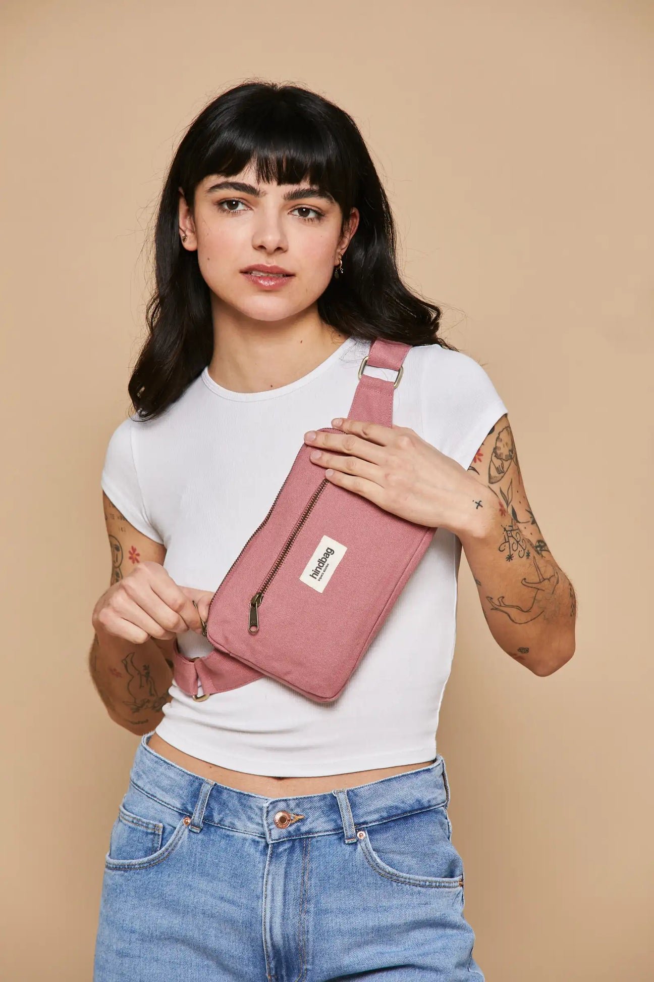 Cotton waist bag HINDBAG Pink