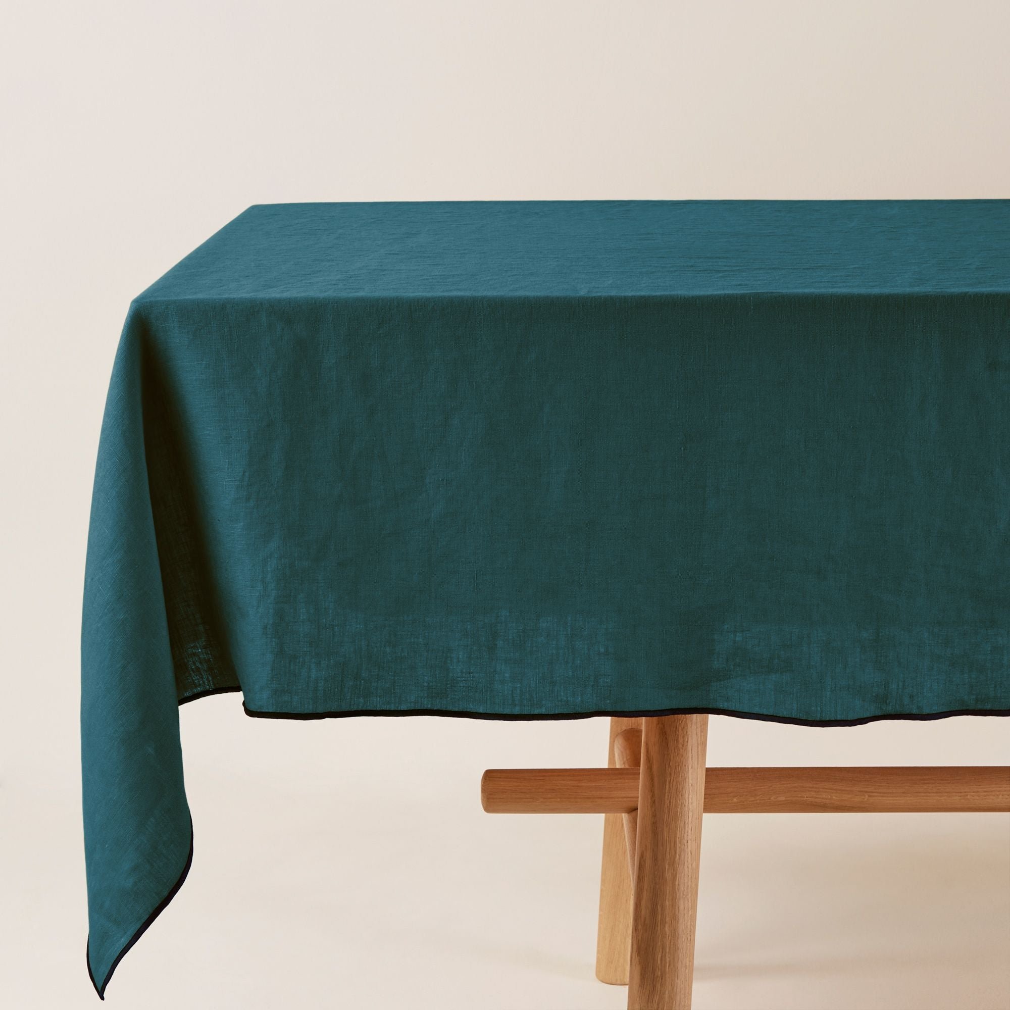CARLINA - Square linen tablecloth MADURA Blue