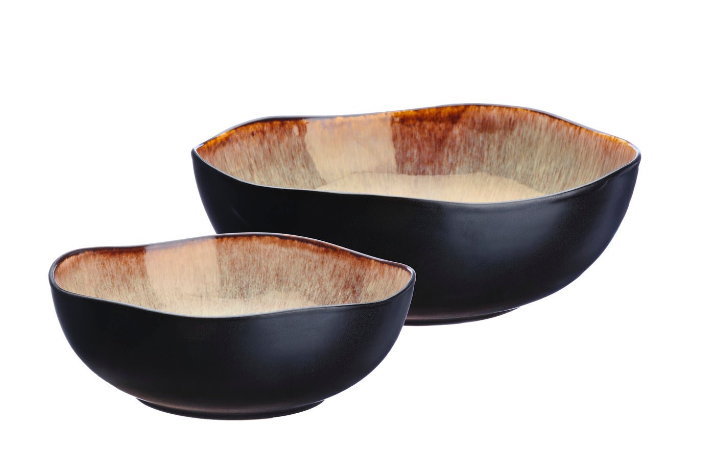 Iris salad bowl - 2 pieces BJORN Brown