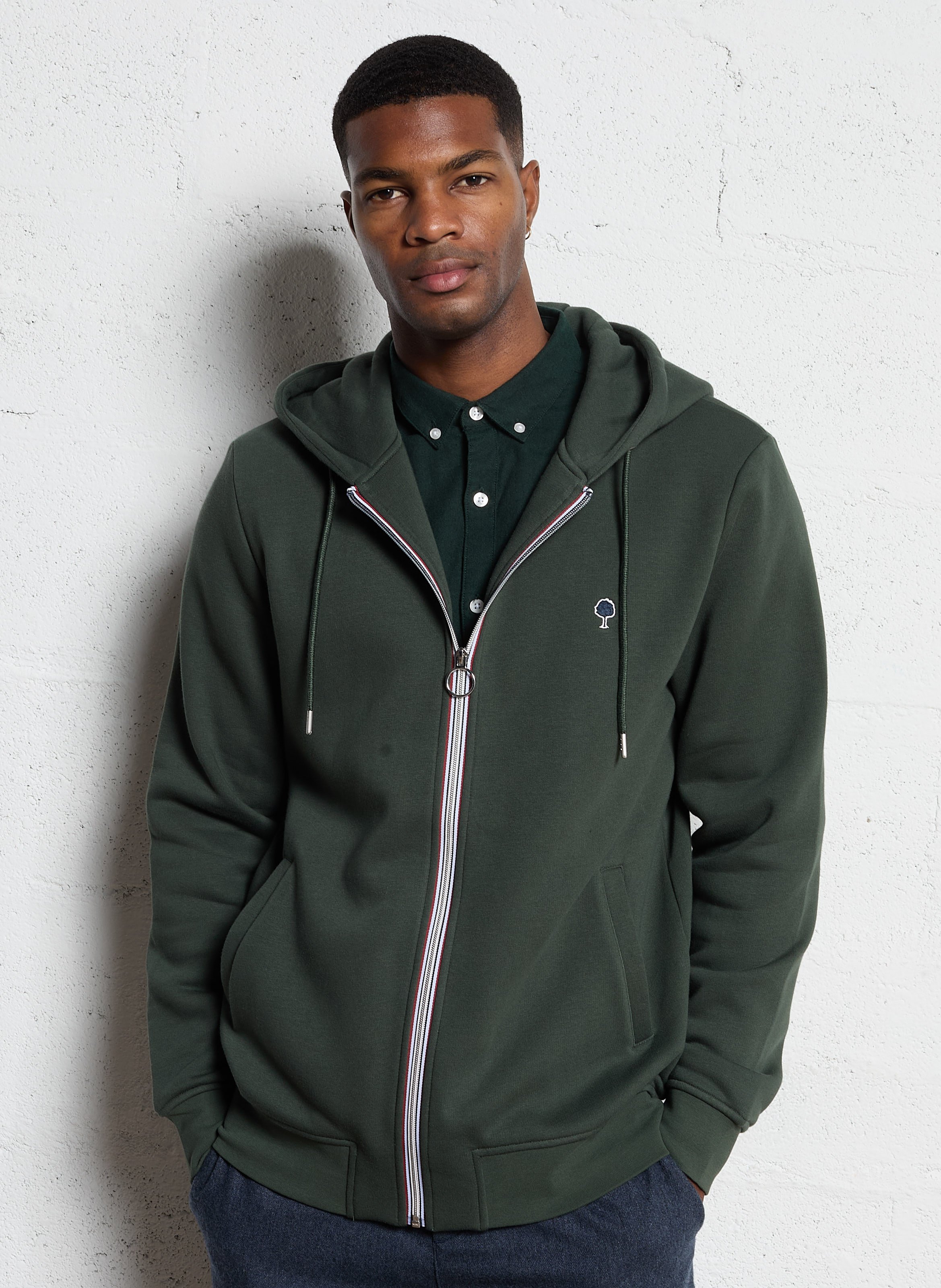 Kapuzenpullover aus Baumwollmischung FAGUO Grun