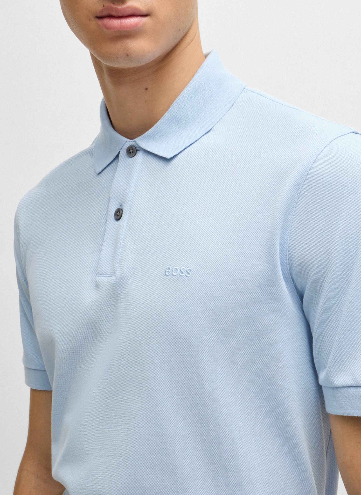 Regular-fit organic cotton polo shirt BOSS Blue