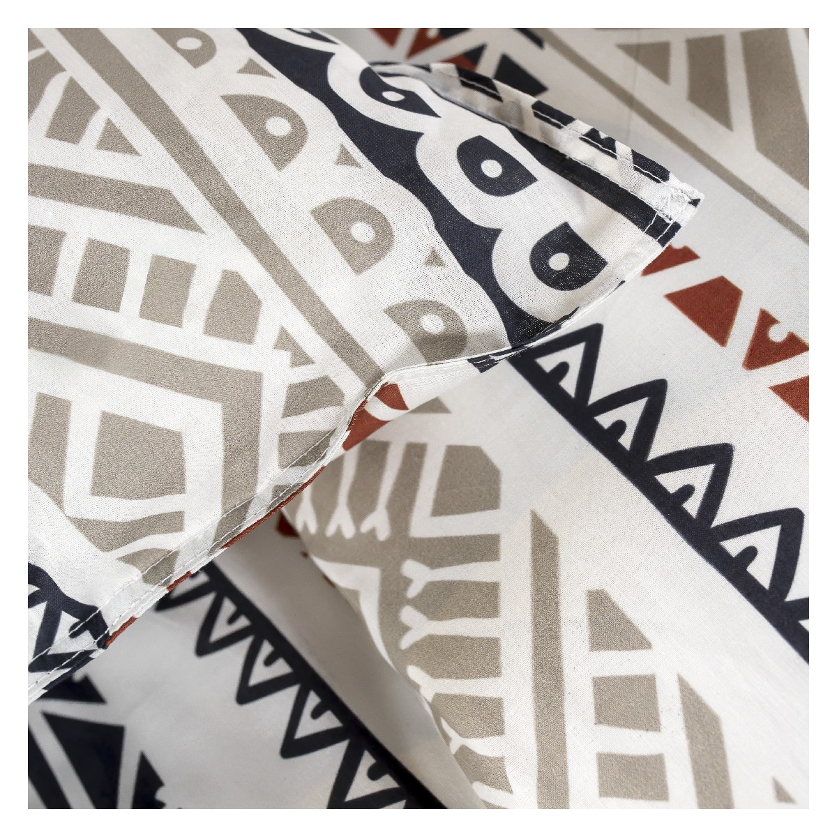 Printed cotton bedding set TODAY LINGE DE MAISON Beige