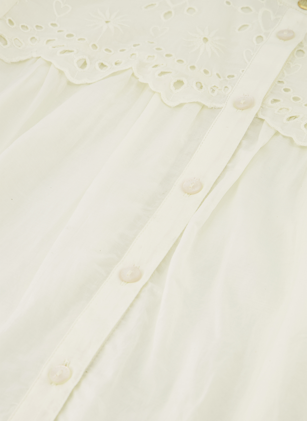 Chemisier droit brodé FABIENNE CHAPOT Blanc
