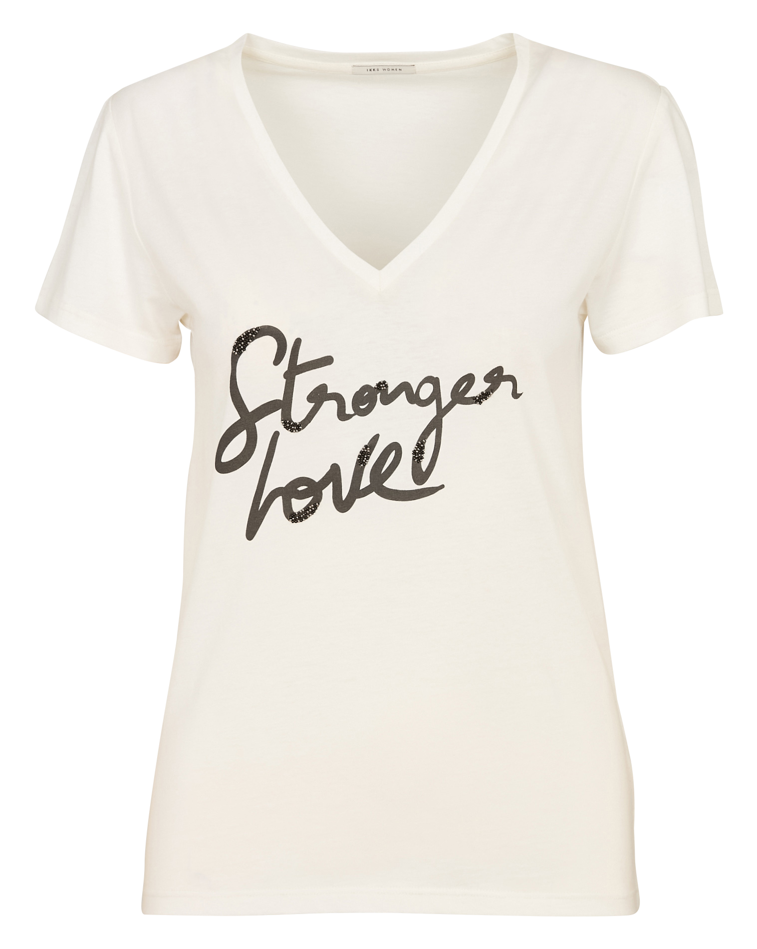 Basic cotton-mix T-shirt IKKS White