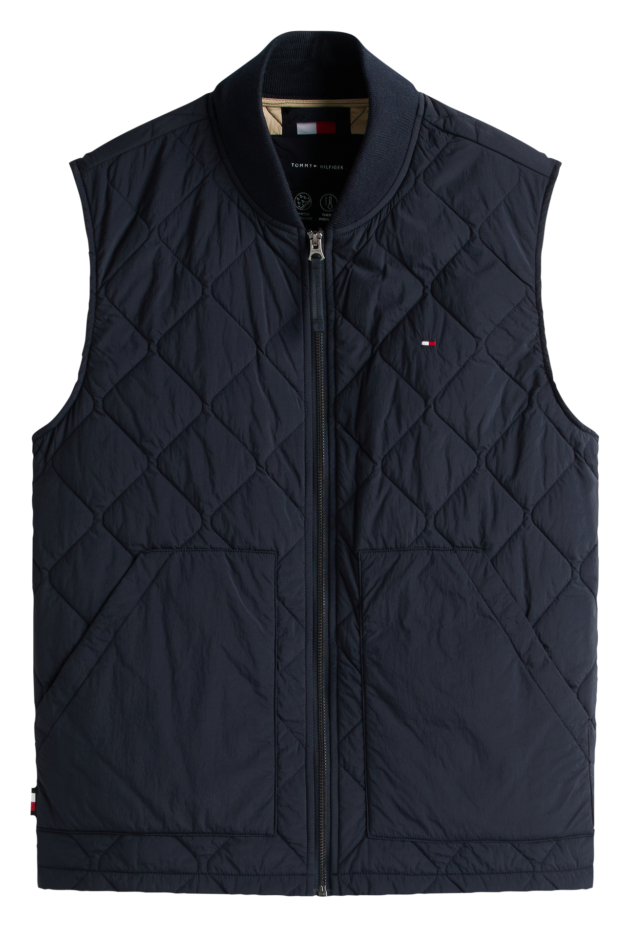 Quilted sleeveless jacket TOMMY HILFIGER Blue