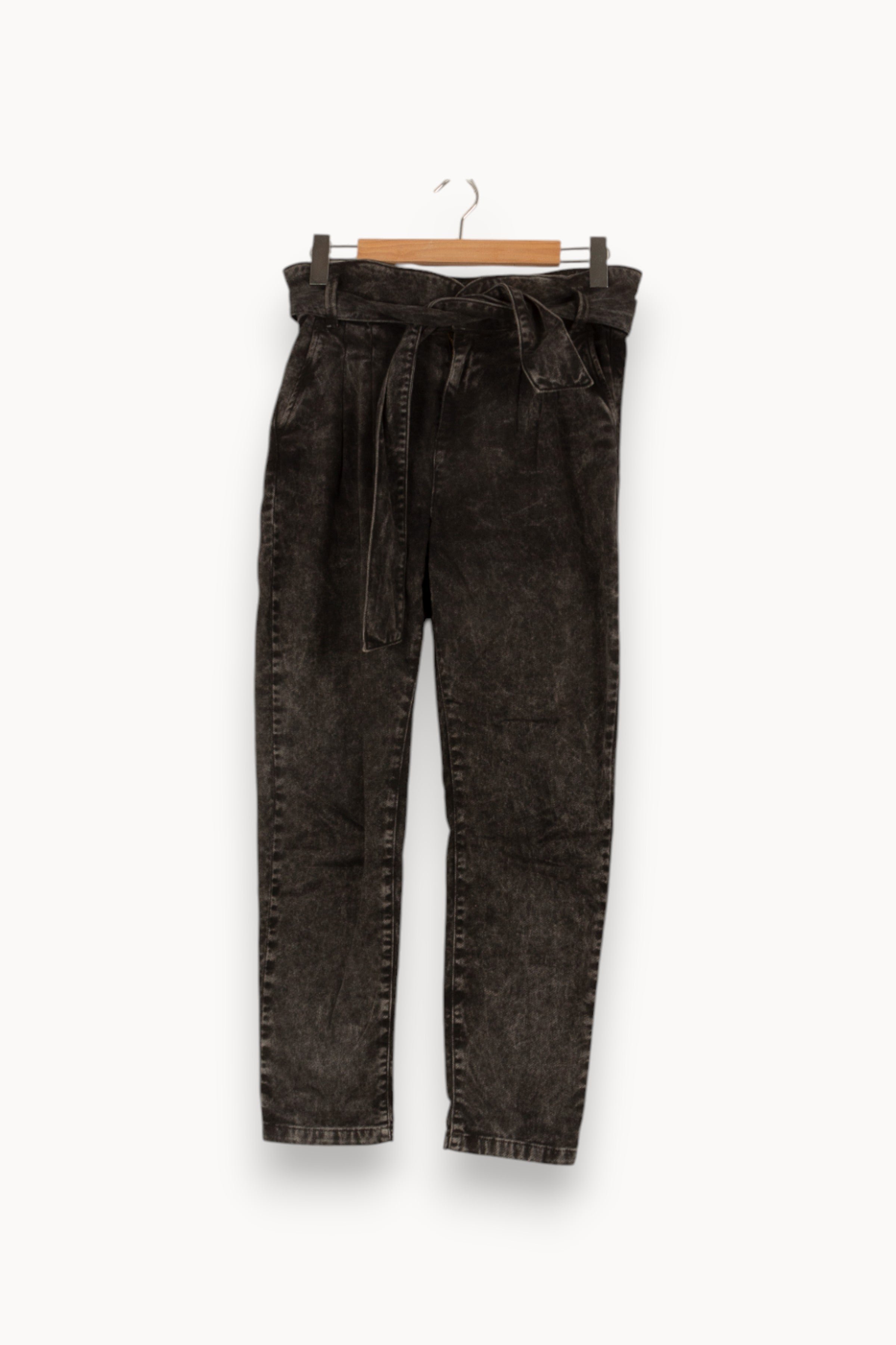 Cropped slim jeans with studs SEZANE - Seconde main Grey