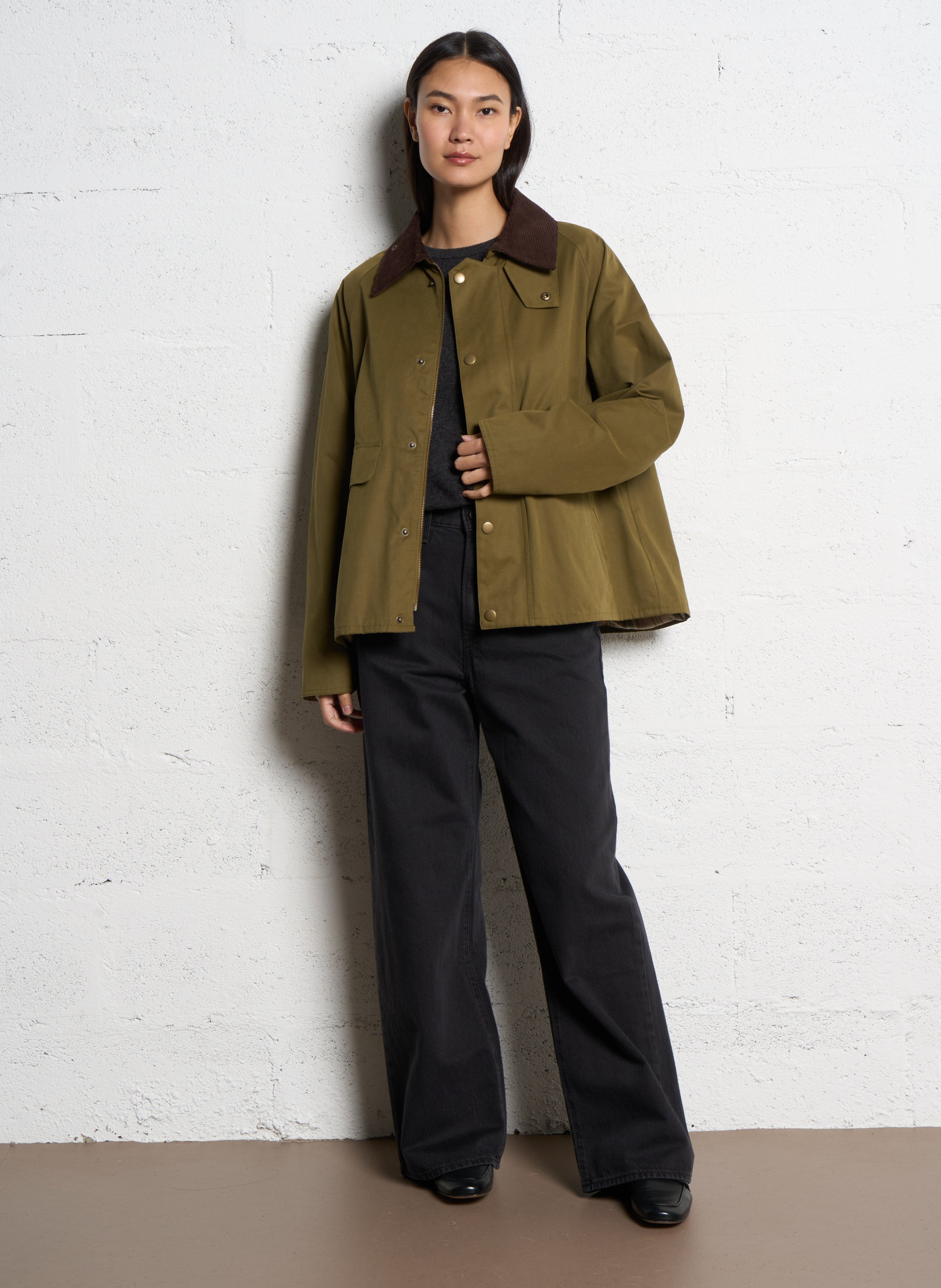 Oversized jacket with tailored collar JC SOPHIE Green