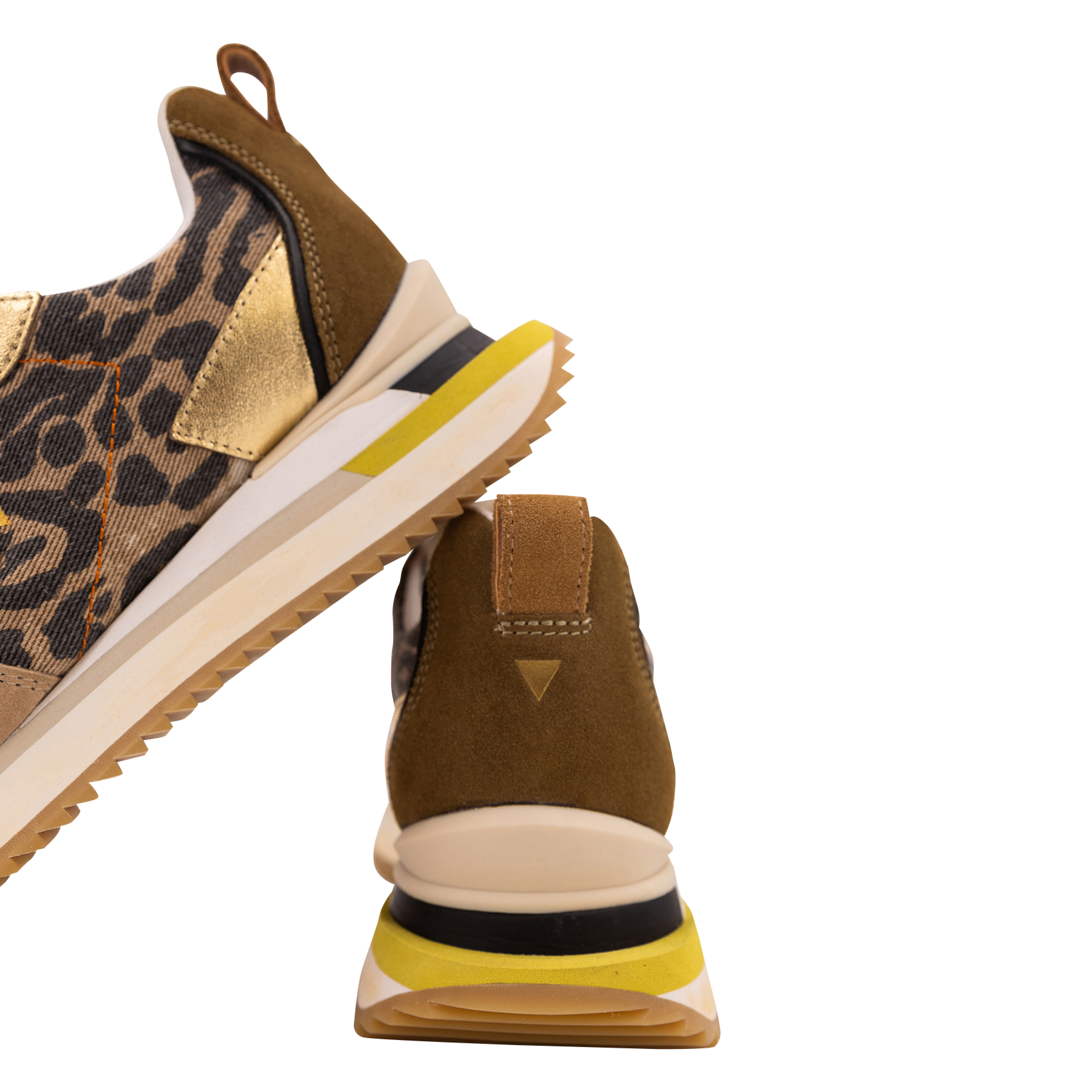 Baskets basses léopard 0'105 Blanc