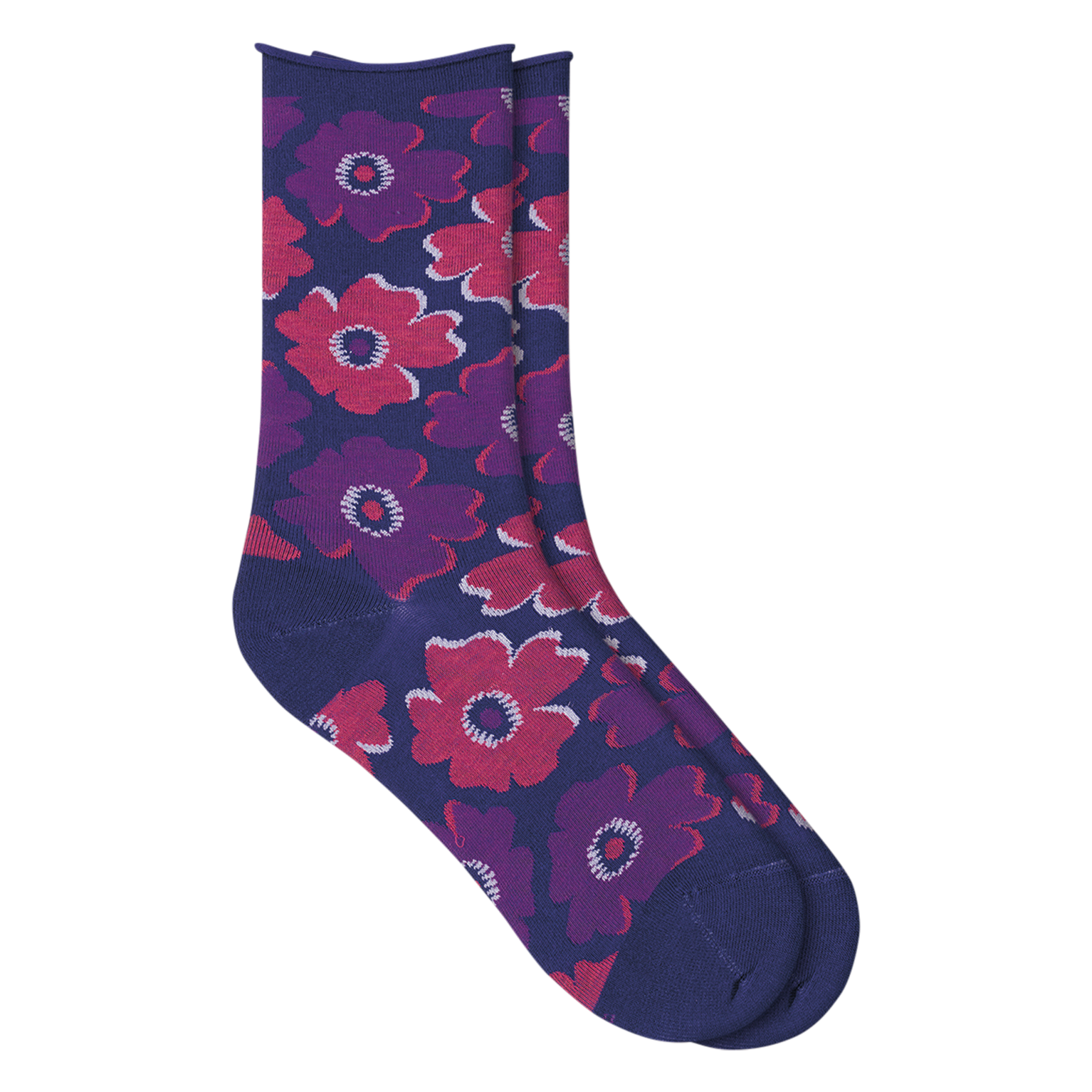 Printed cotton-blend socks BLEUFORET Blue
