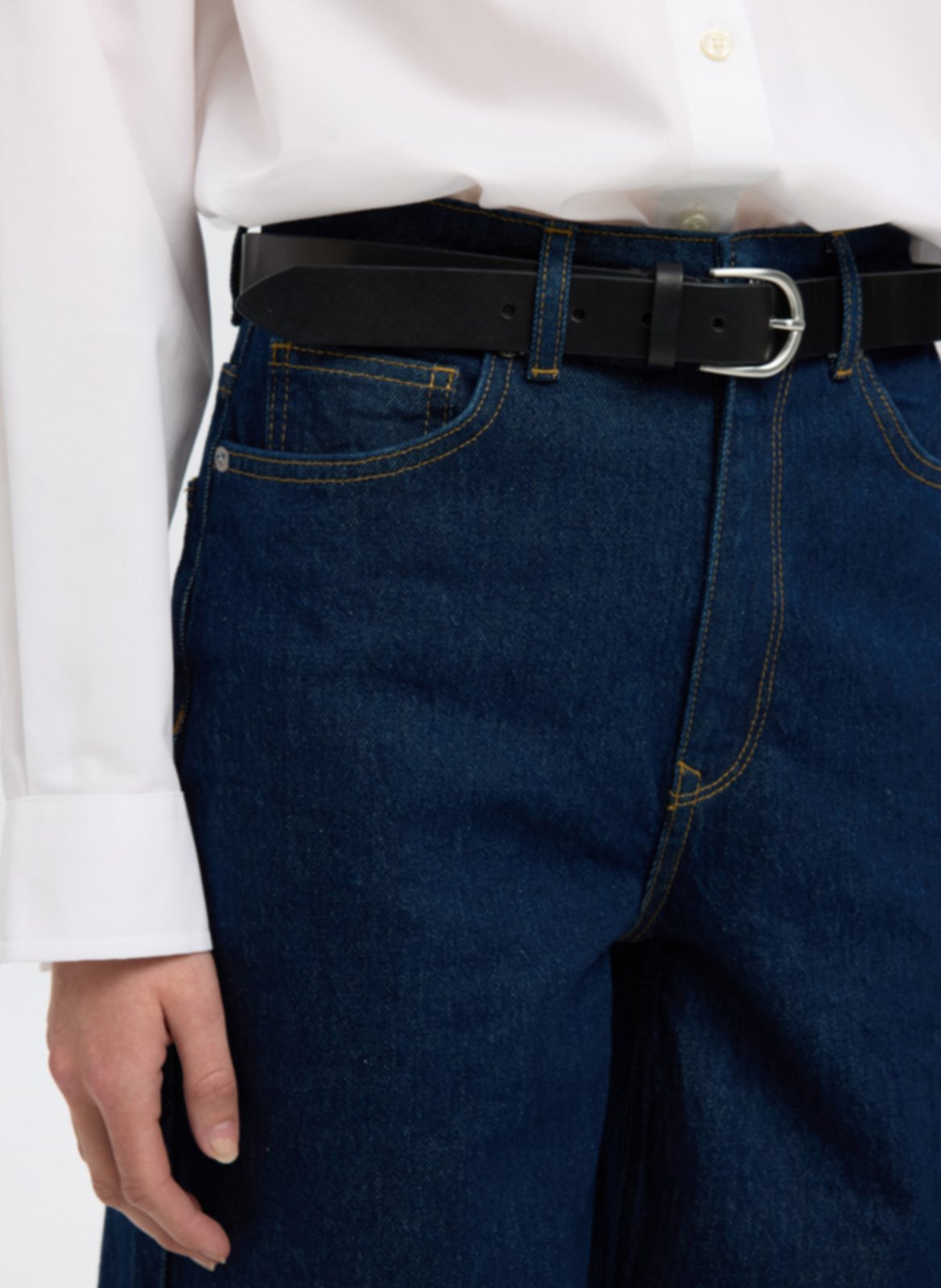 Bermuda en jean droit SELECTED Bleu