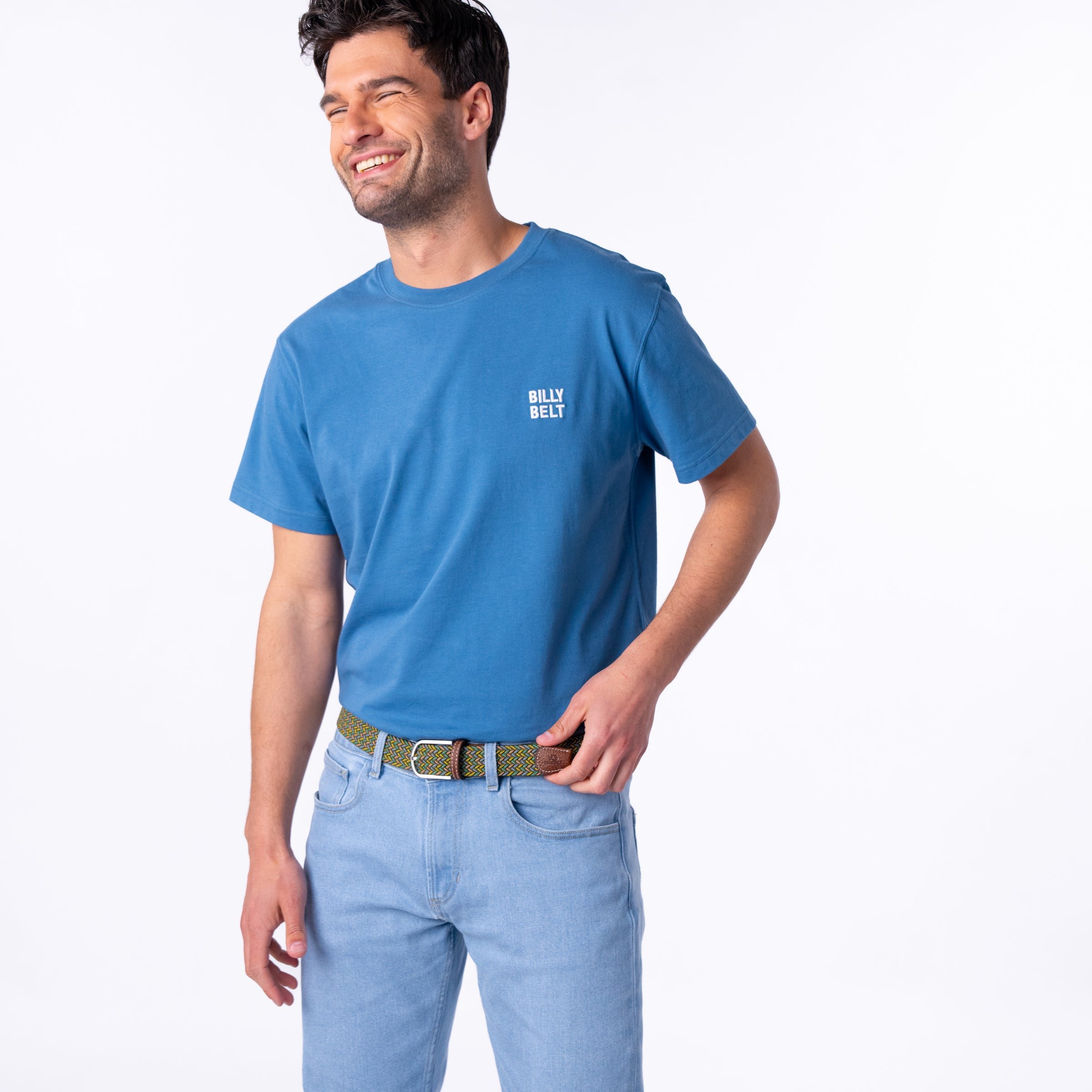 Multicolored braided elastic belt BILLYBELT Multicolored