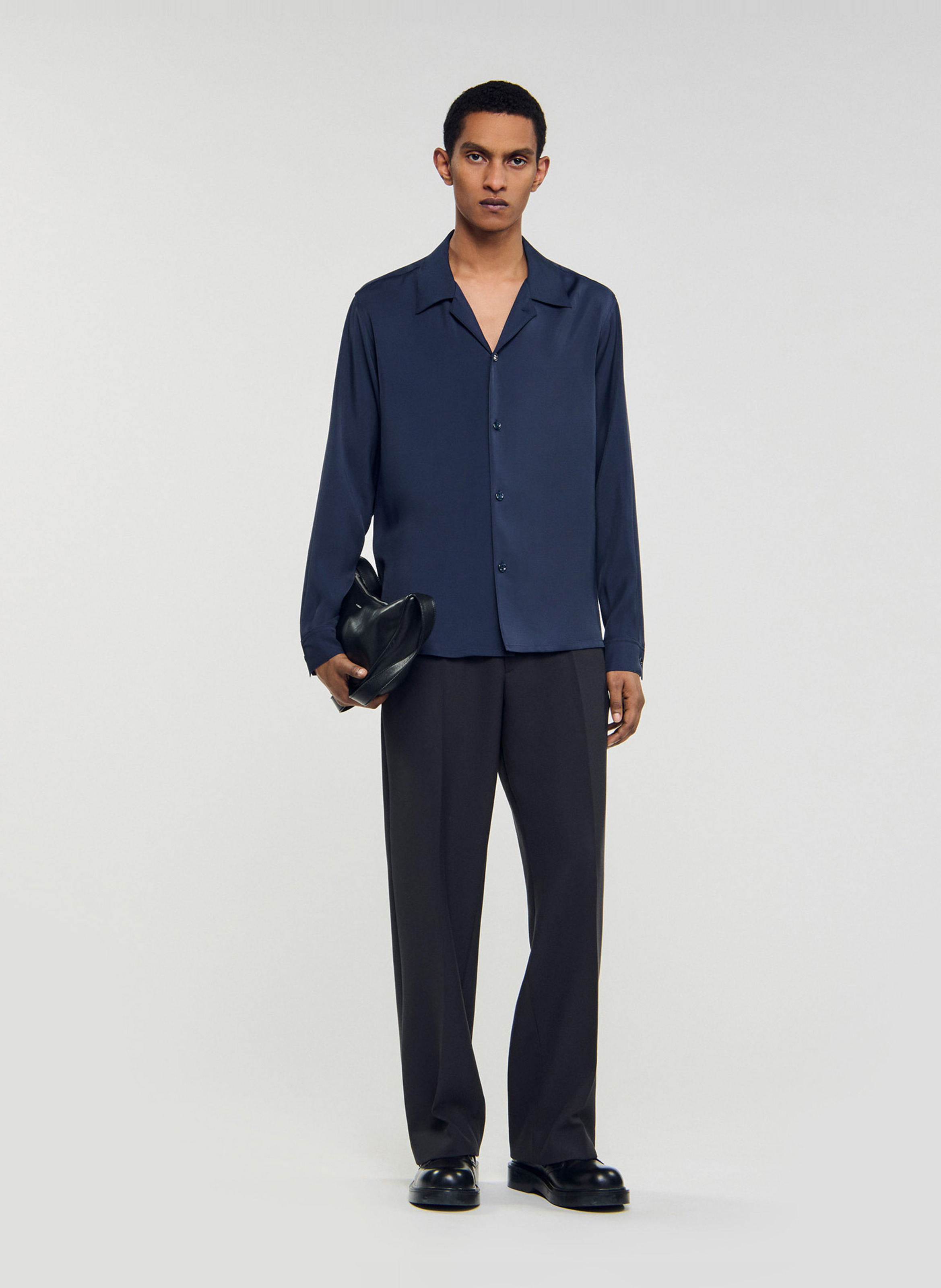 Chemise fluide regular-fit  SANDRO Bleu