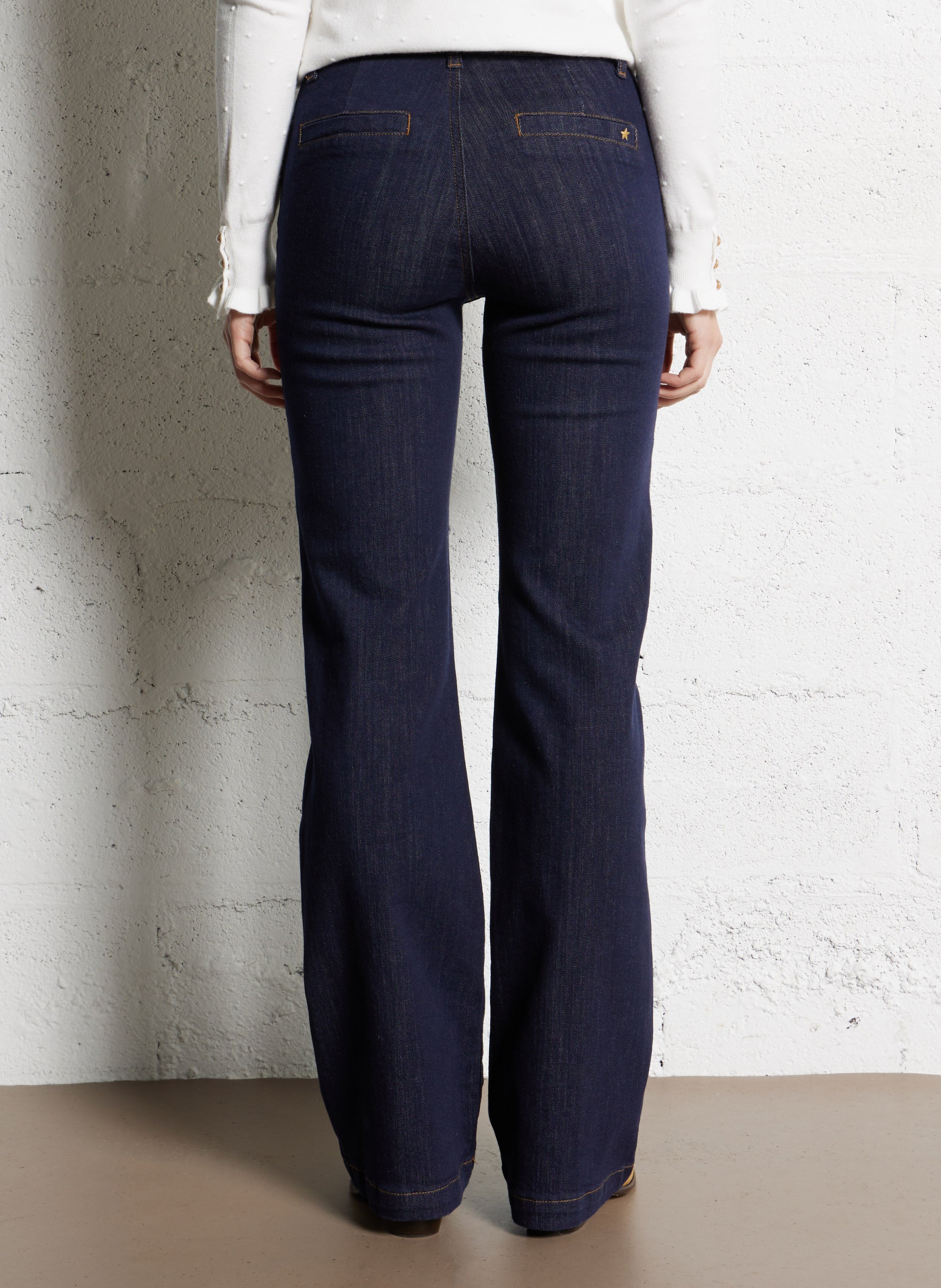 Jean flare en coton mélangé LA PETITE ETOILE Bleu