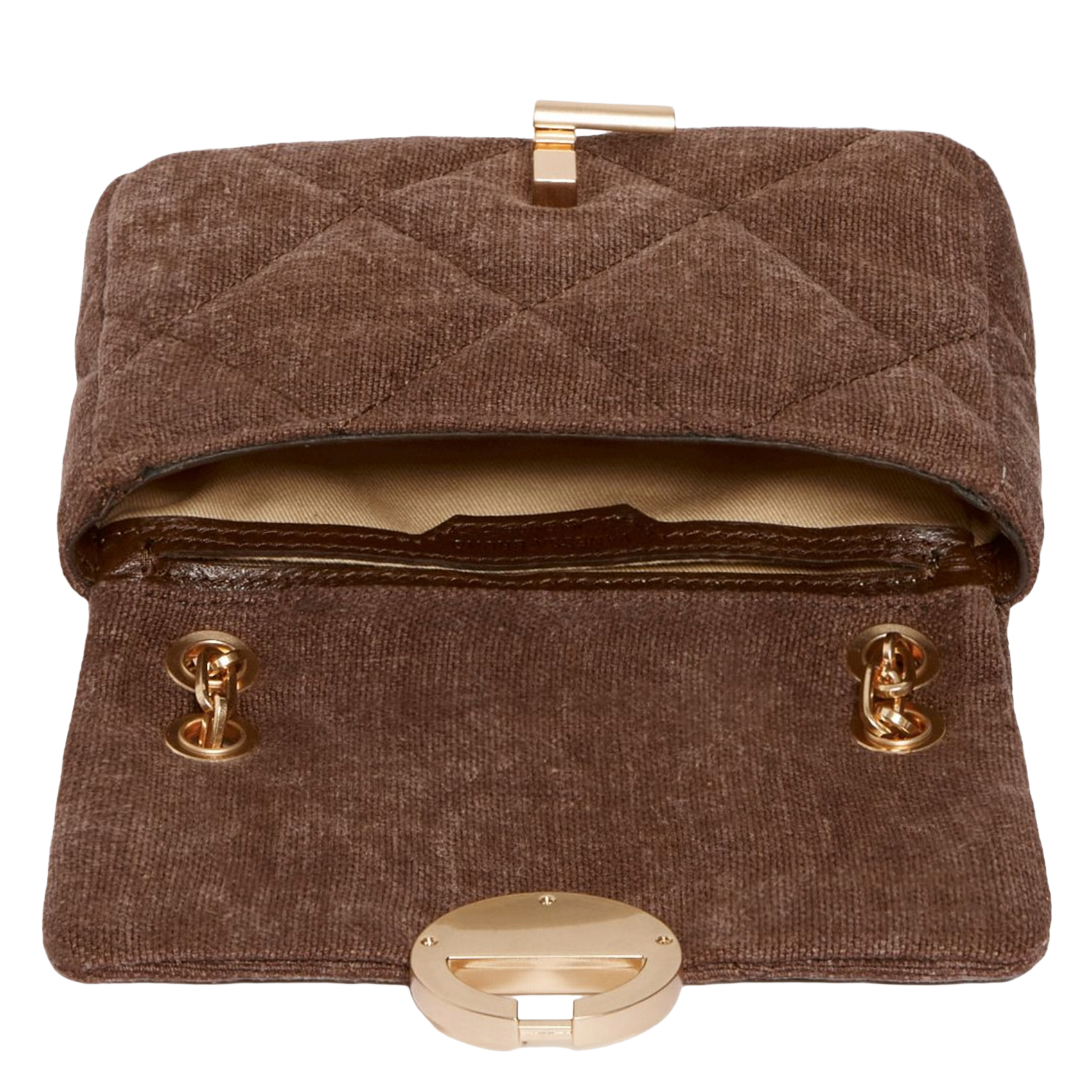 Sac bandoulière en lin VANESSA BRUNO Marron