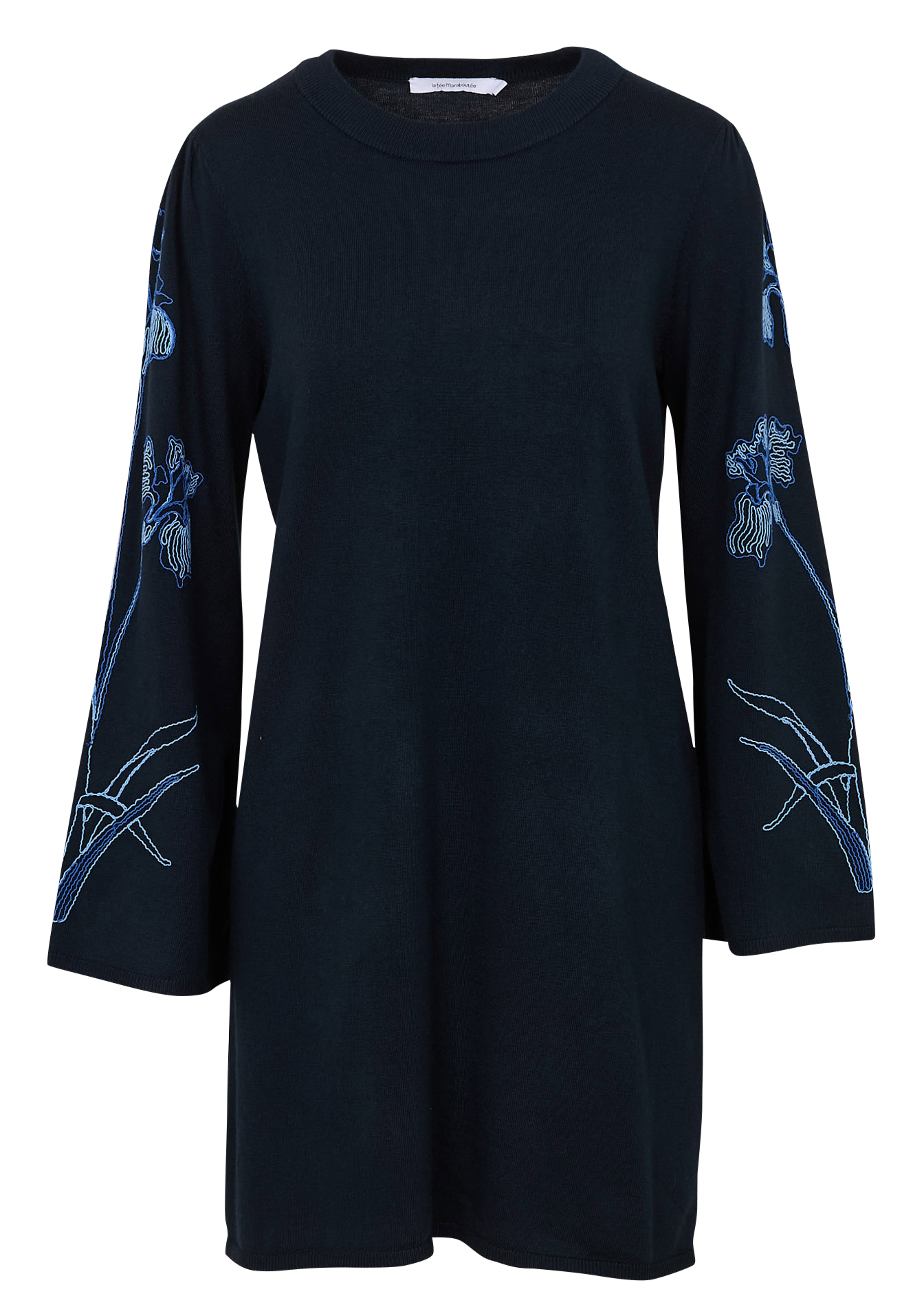 Straight round-neck dress LA FEE MARABOUTEE Blue