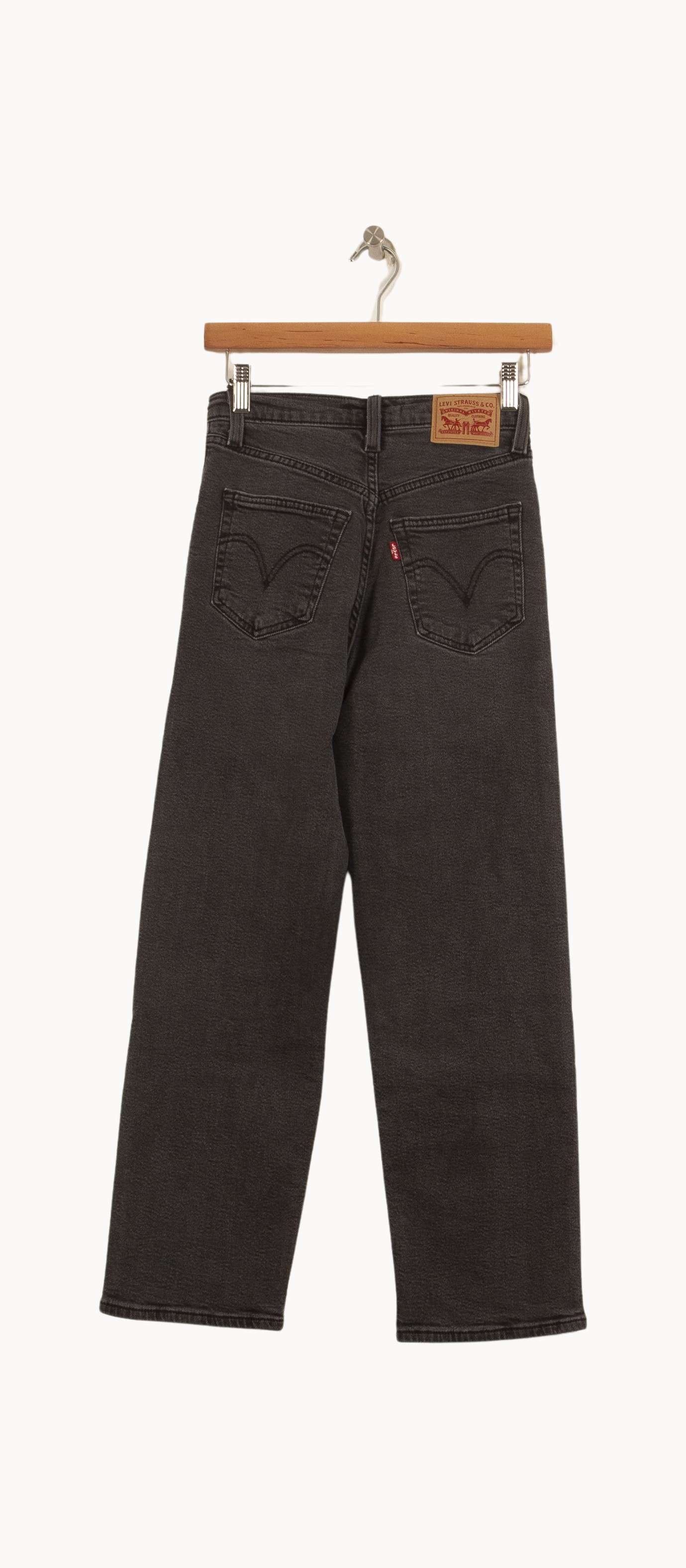 Cropped slim jeans with studs LEVI'S - Seconde main Grey