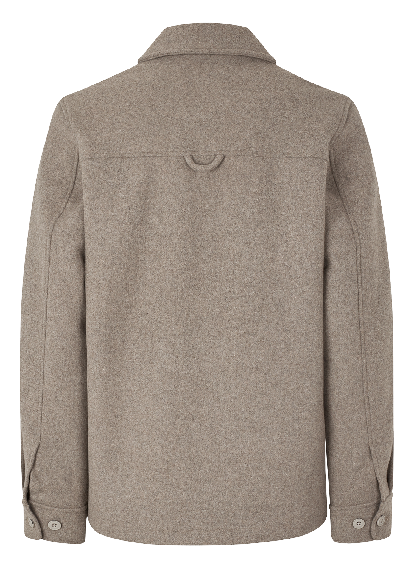 Surchemise col classique en laine mélangée SAMSOE SAMSOE Beige