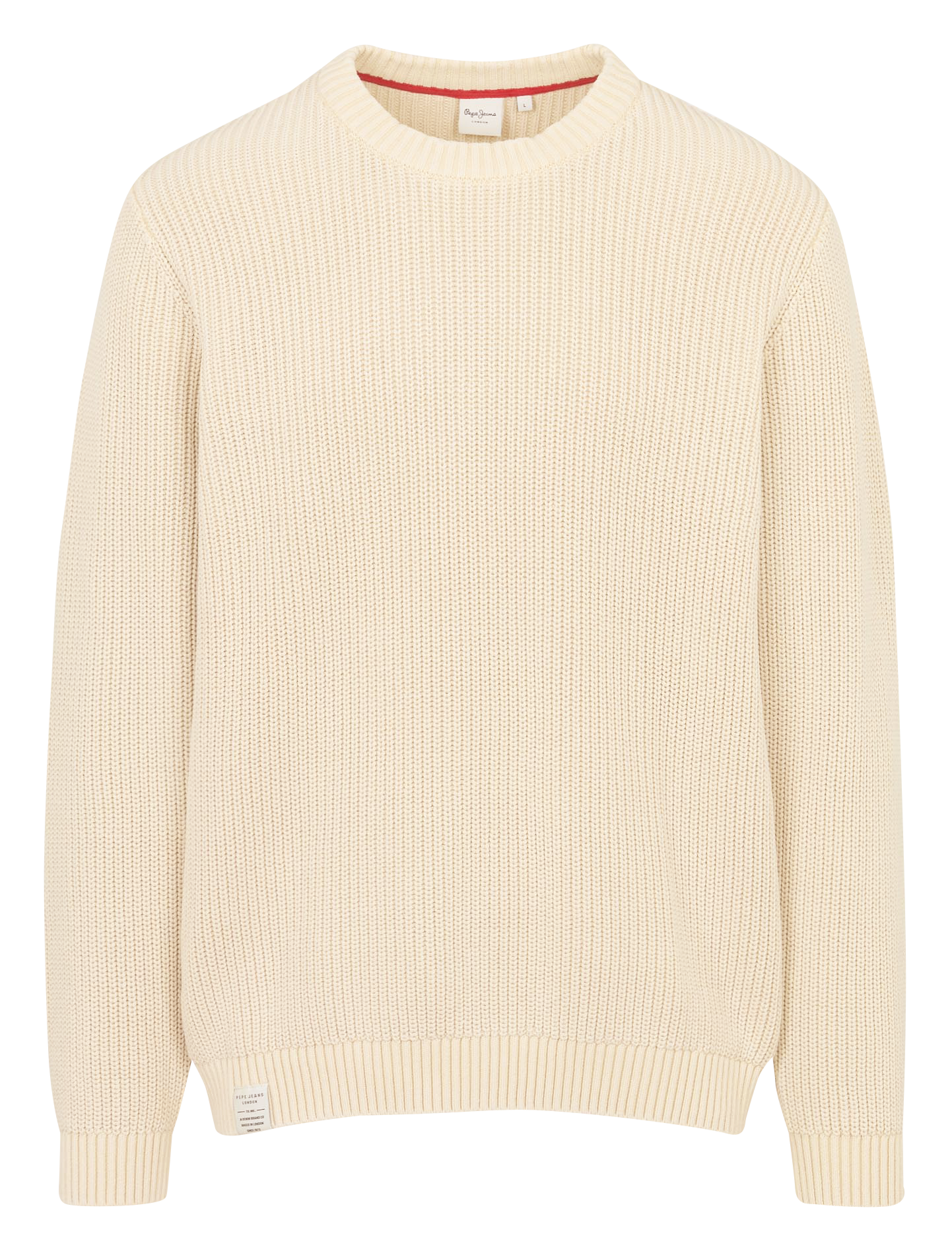 Colour block cotton sweater PEPE JEANS Beige