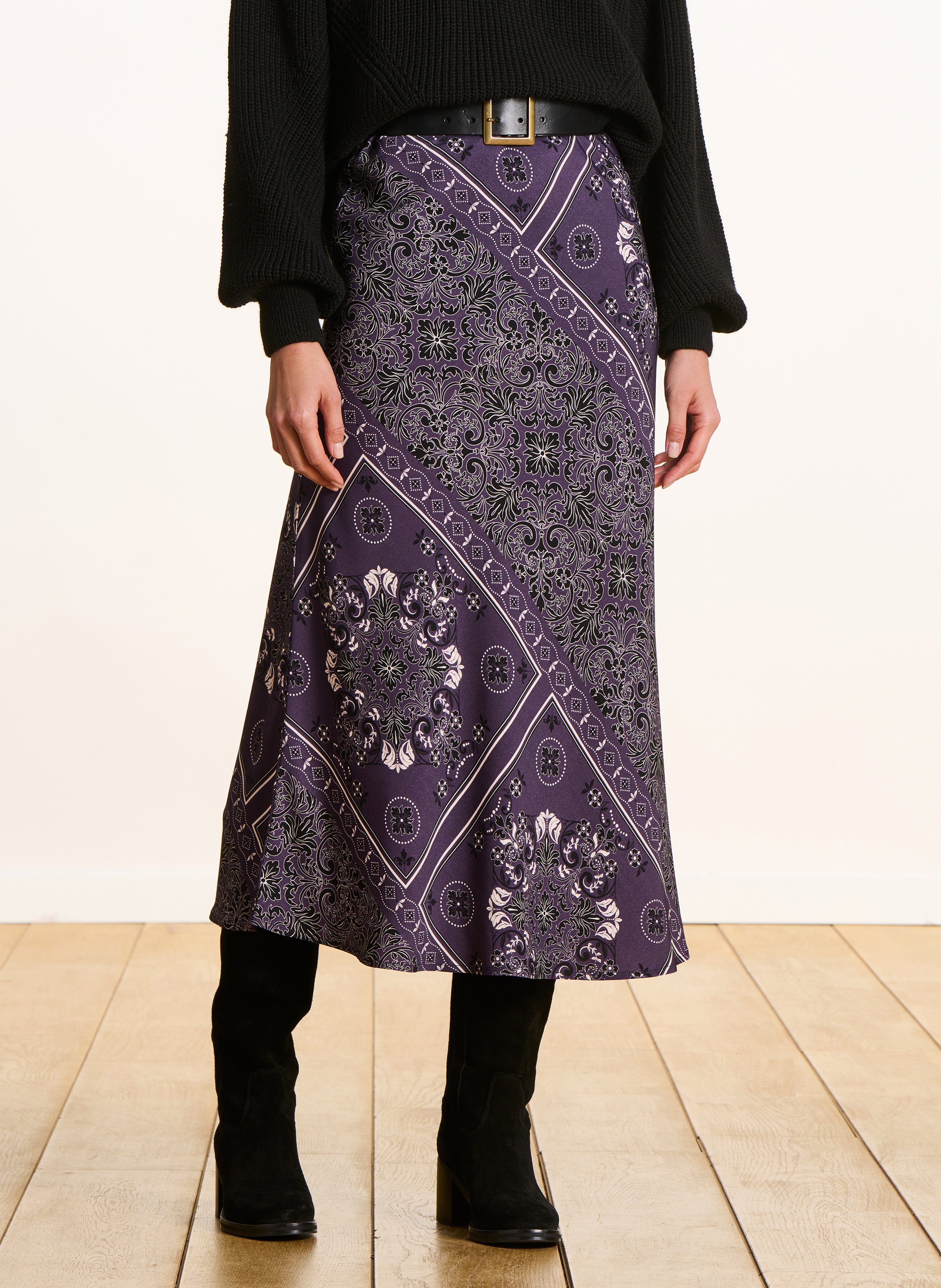 JUpe longue imprimée LA FEE MARABOUTEE Violet