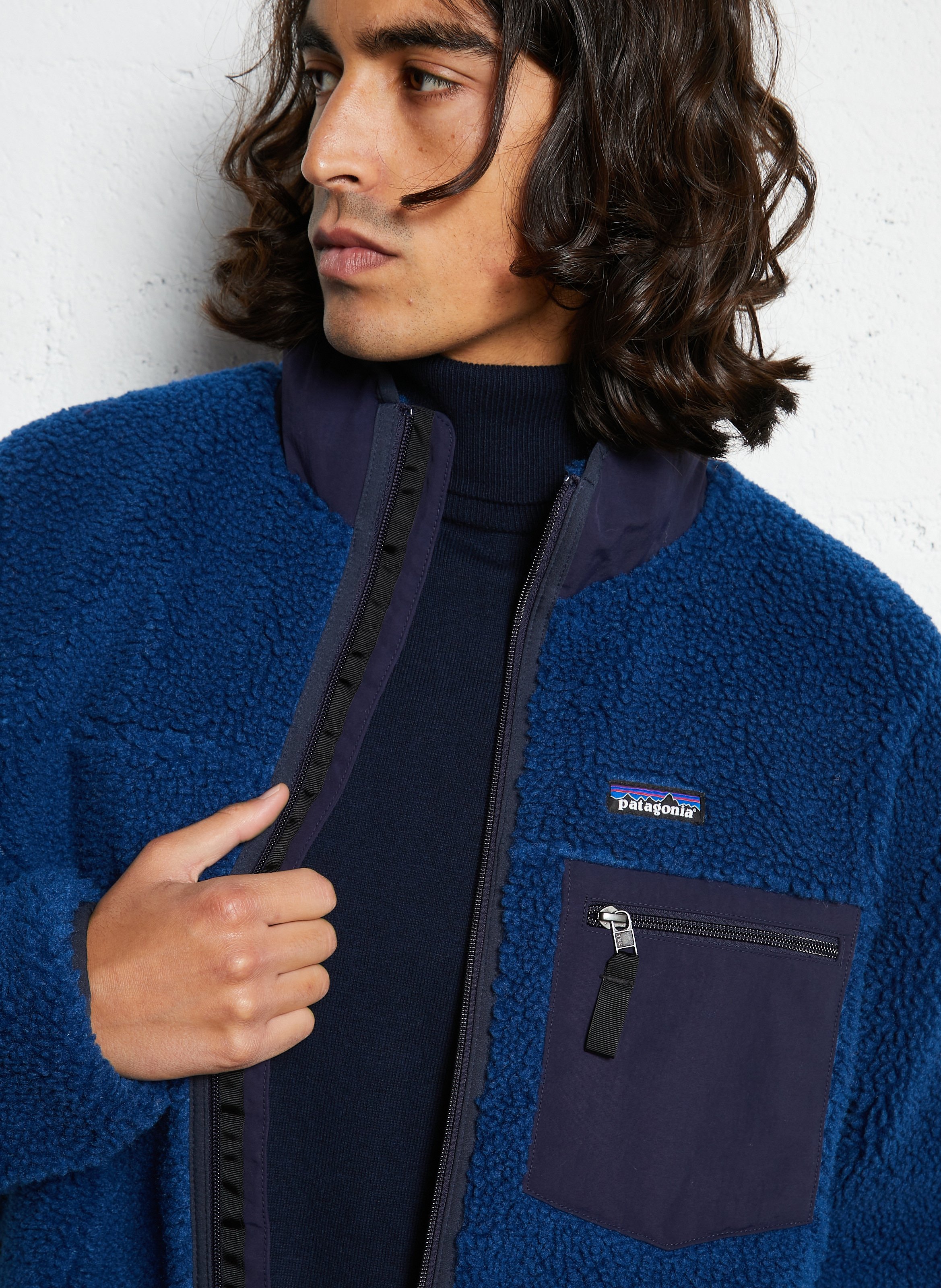 Sherpa high neck jacket PATAGONIA Blue