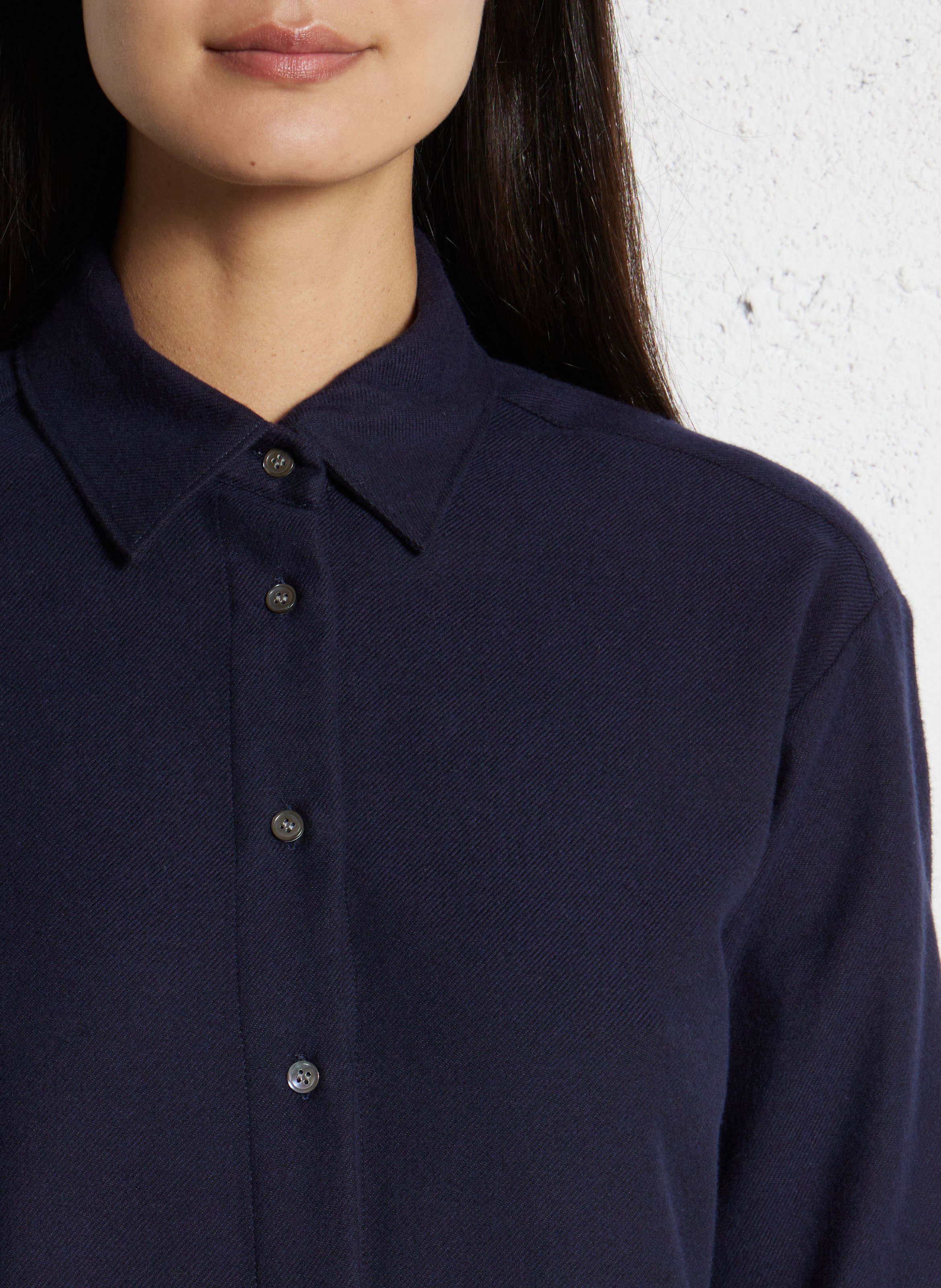 Robe droite col en coton HARTFORD Bleu