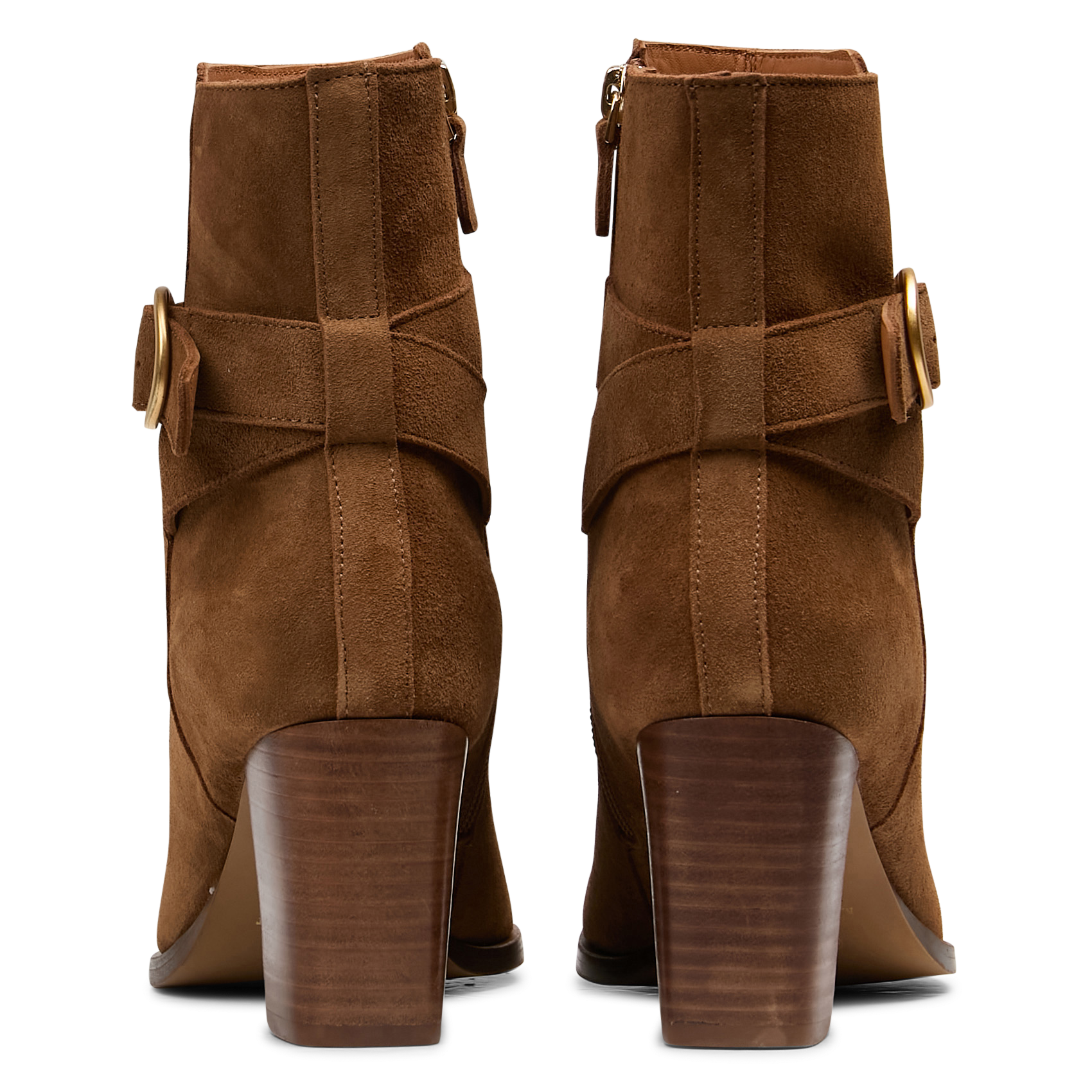 Enkellaarzen van veloursleer MAISON TOUFET Beige