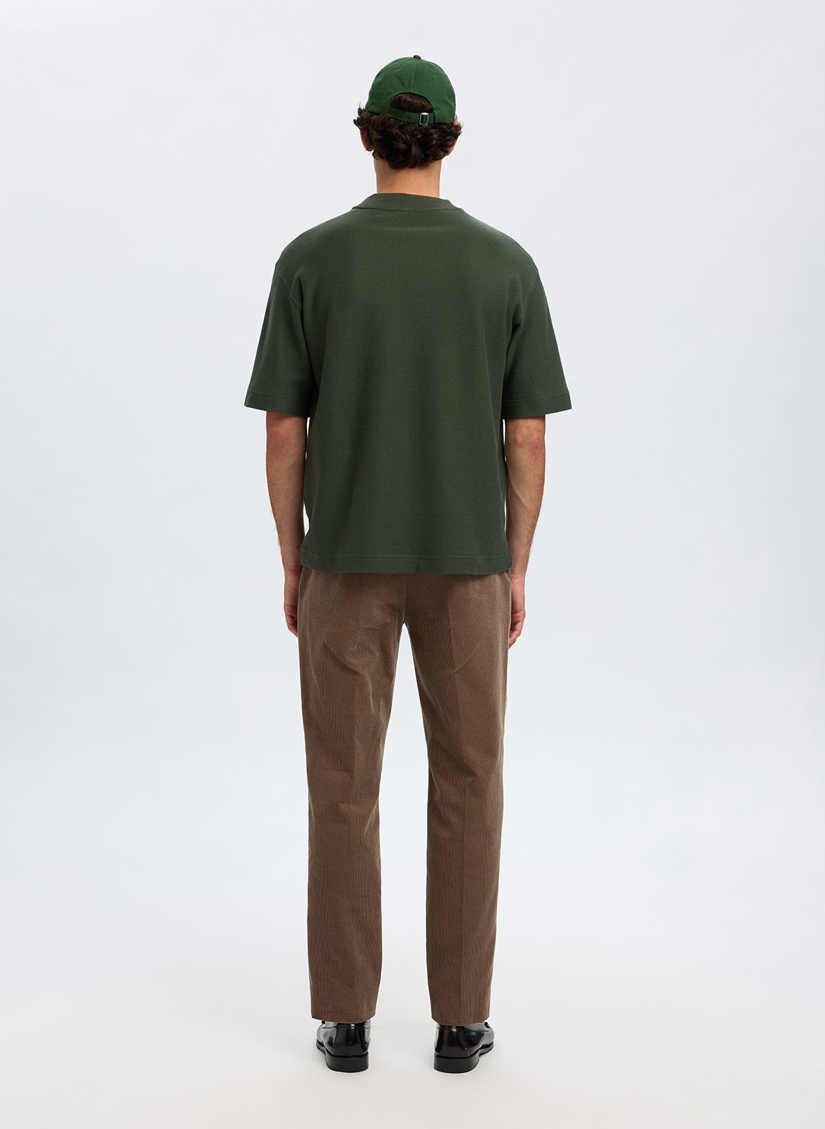 Organic cotton T-shirt SELECTED Green