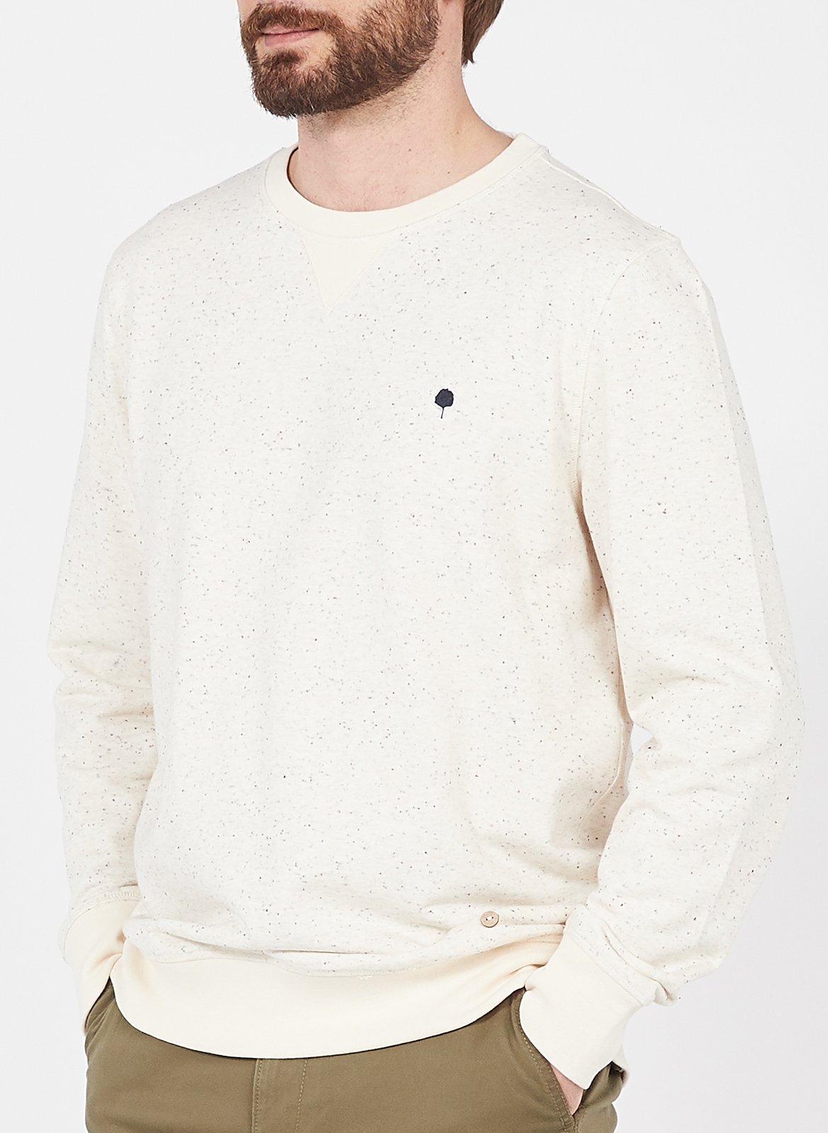 Rundhals-Sweatshirt aus Baumwoll-Mix, Regular Fit FAGUO Beige
