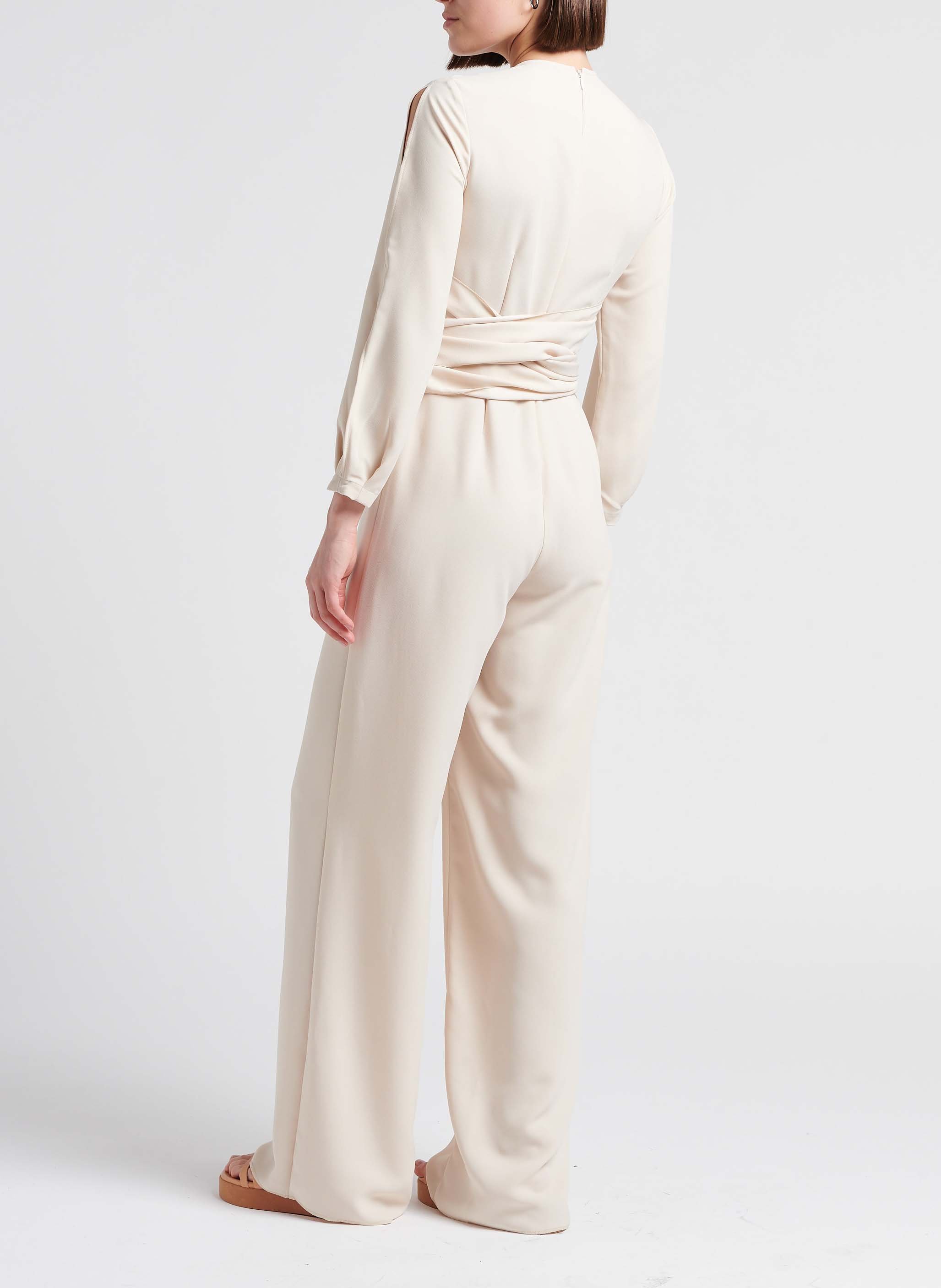 Matte satin-backed jumpsuit MAX&Co. Beige