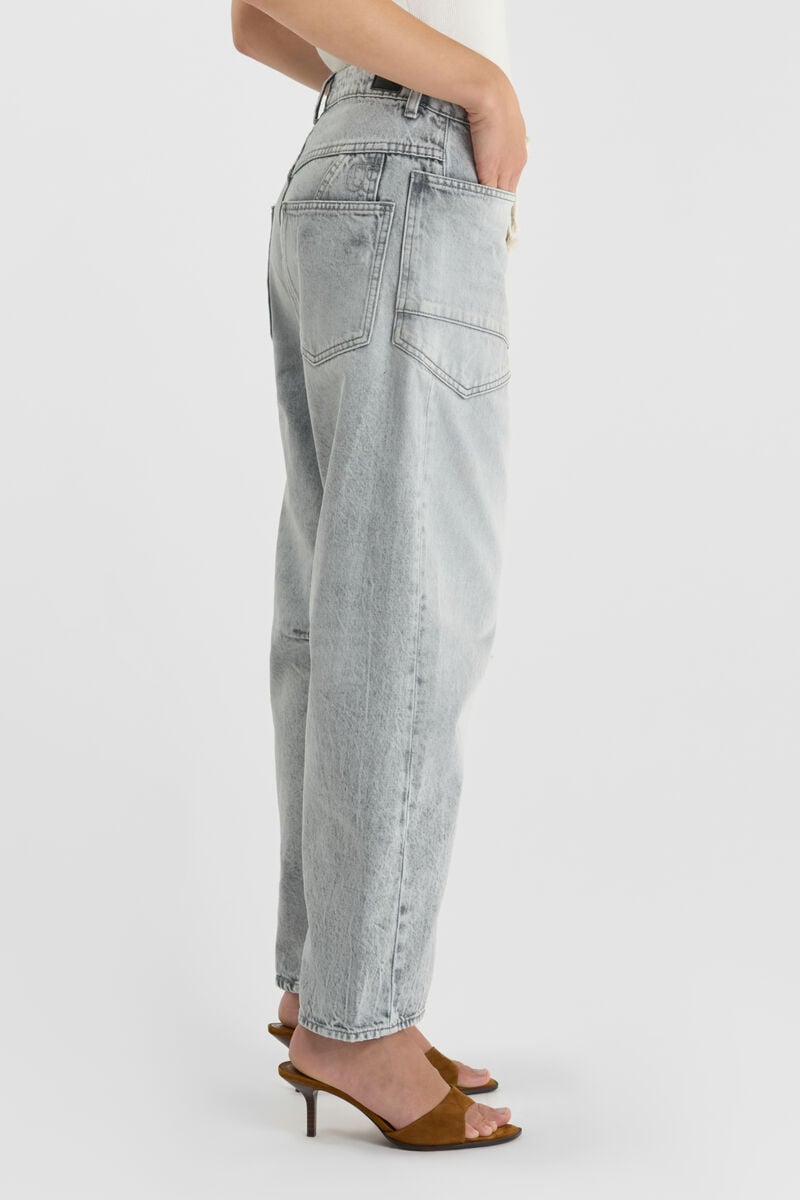 Loose jeans, wide leg, length 34 LE TEMPS DES CERISES Grey