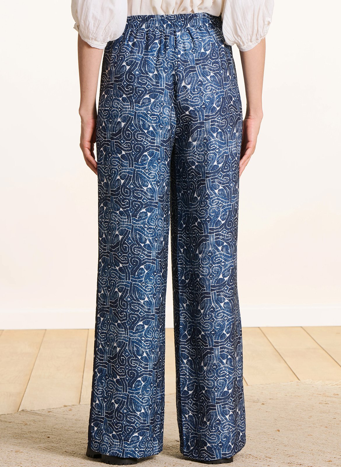 Weite Hose mit Ethno-Print LA FEE MARABOUTEE Blau