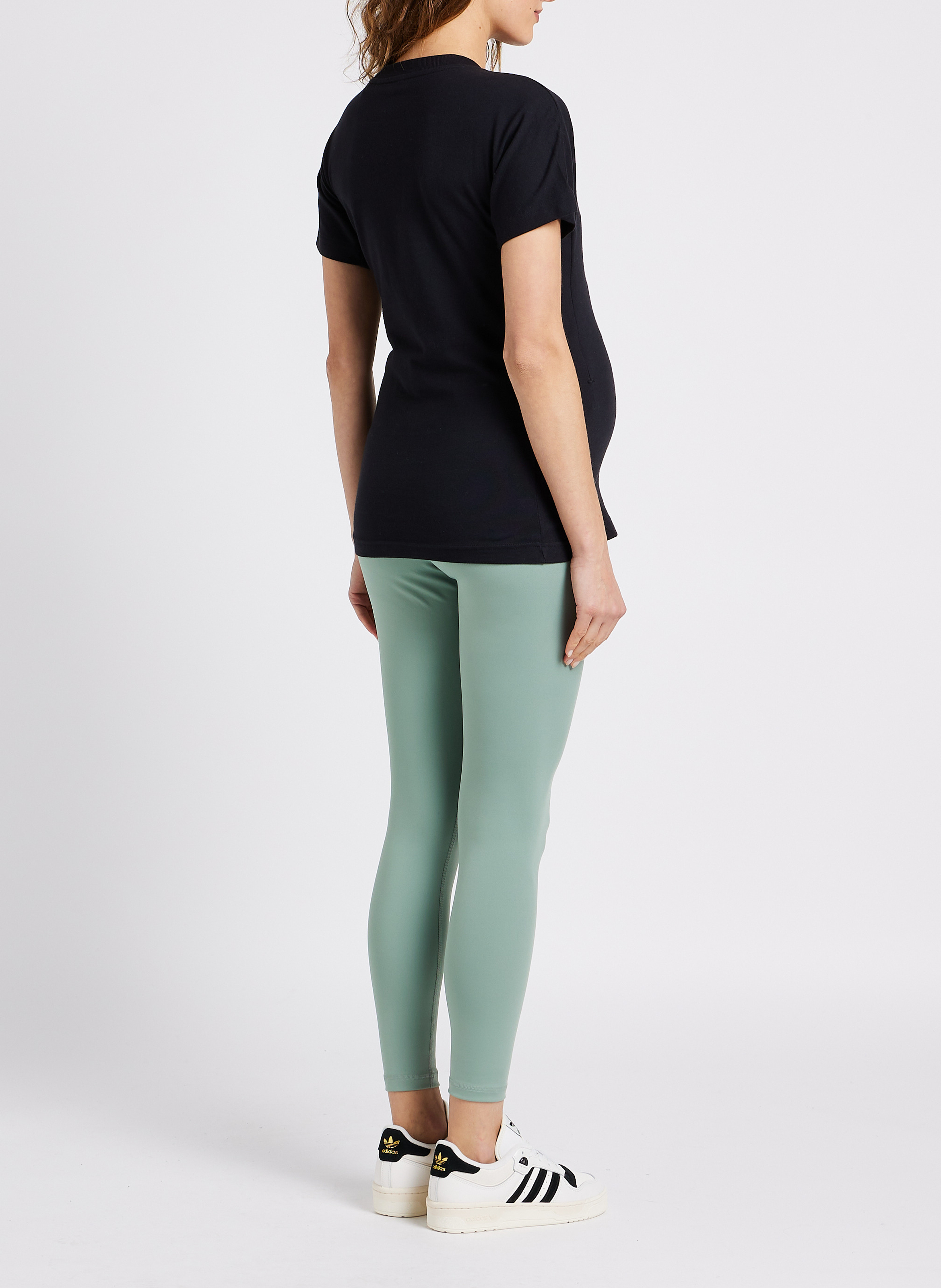 Tee-shirt col rond de grossesse en coton  ADIDAS Noir