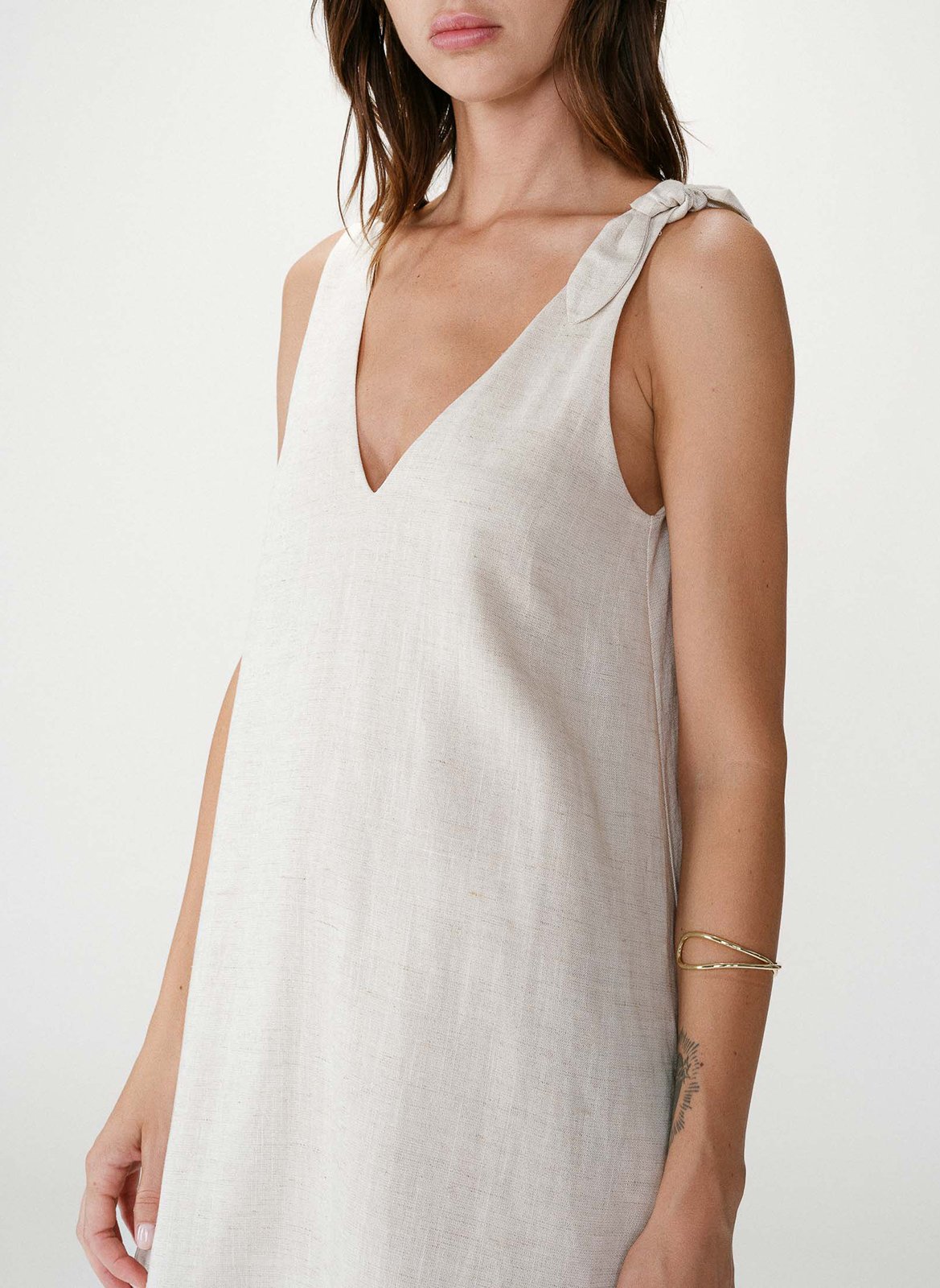 Korte jurk met kraag GRACE ET MILA Beige